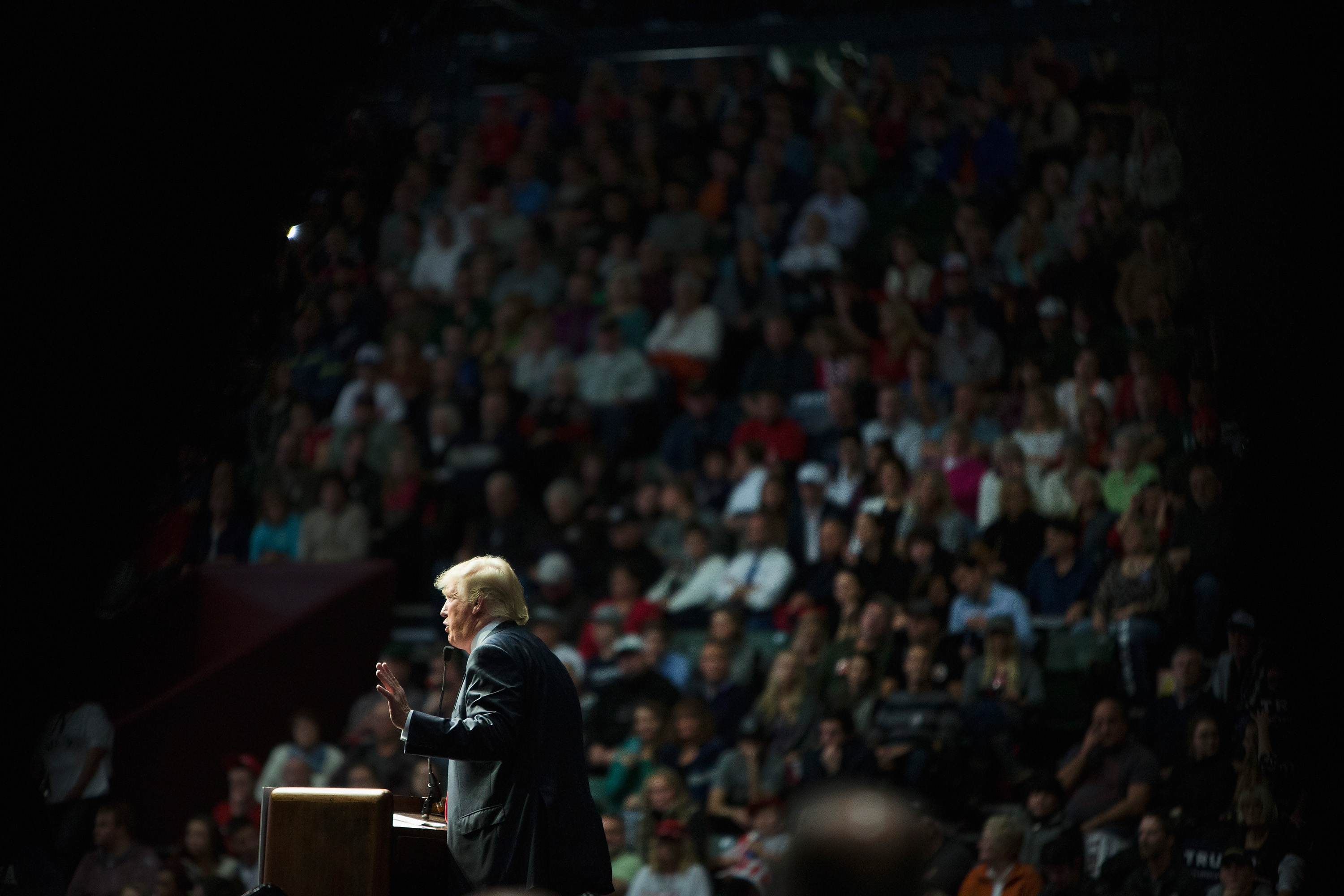 Donald Trump Campaigns In Grand Rapids