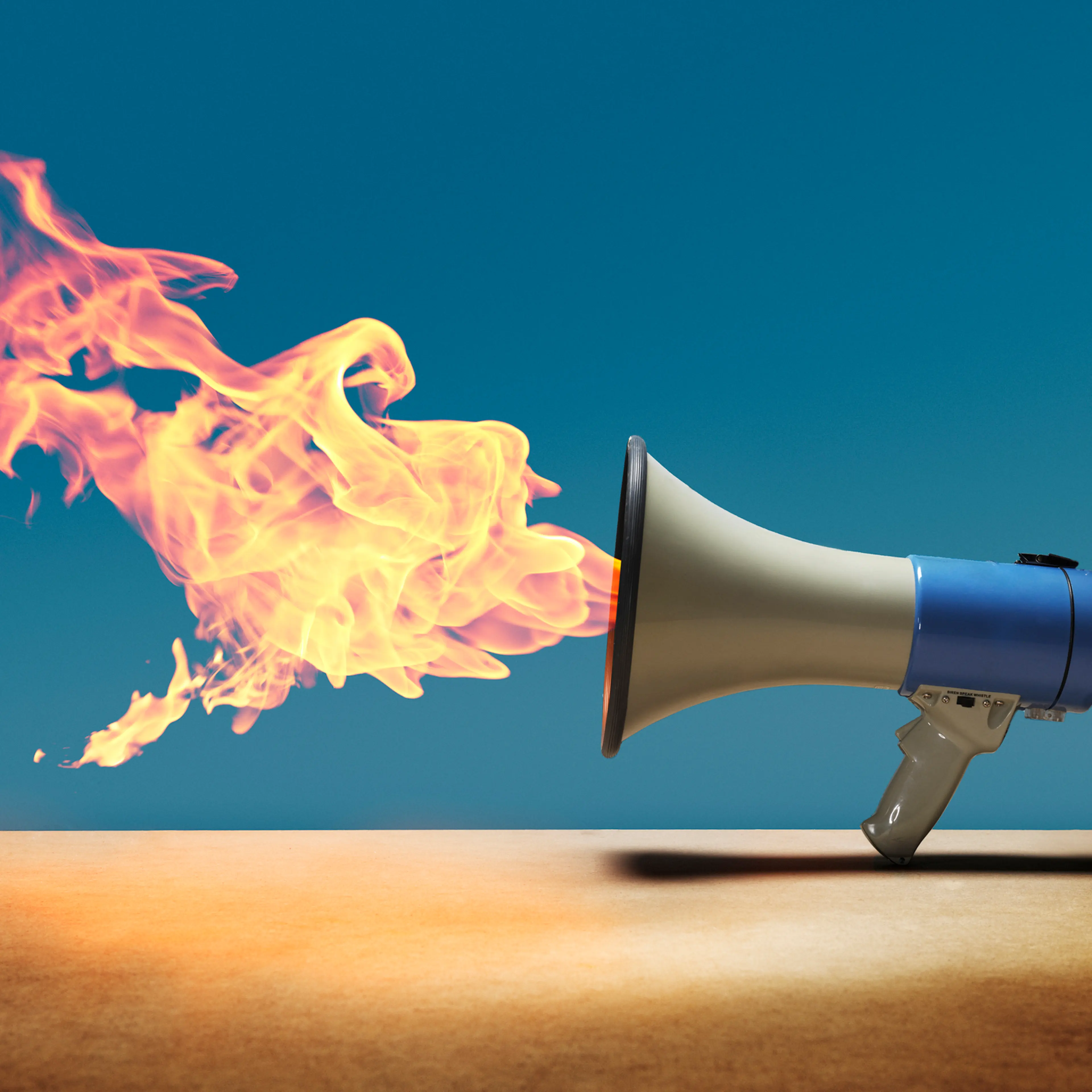 Fire out of megaphone