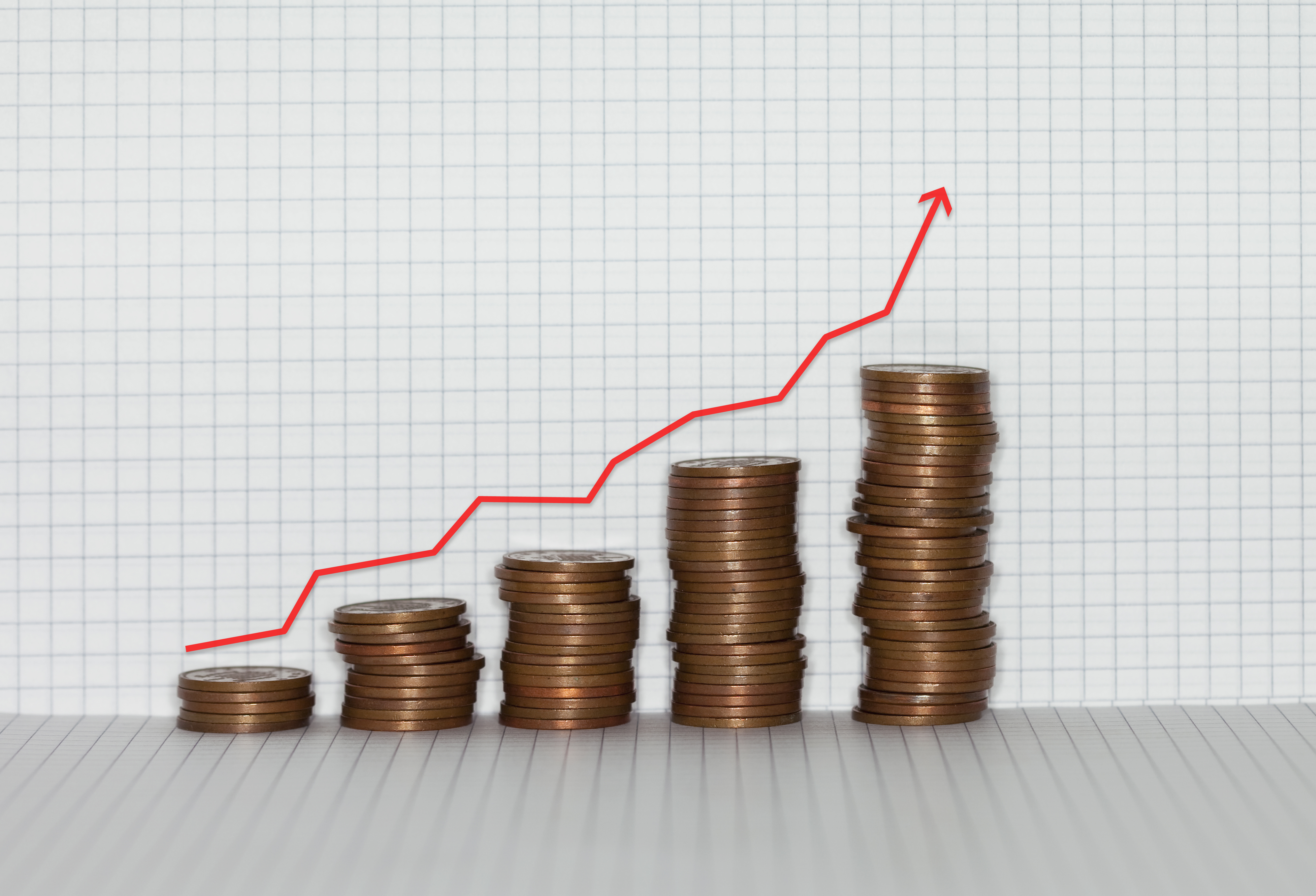 Coins on graph paper