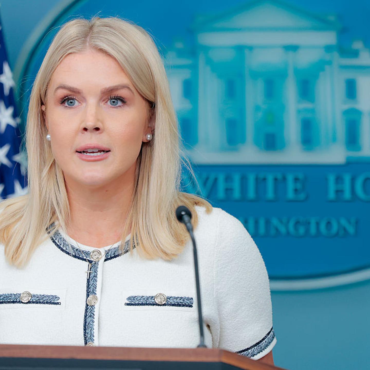Media Briefing Held By White House Press Secretary Karoline Leavitt