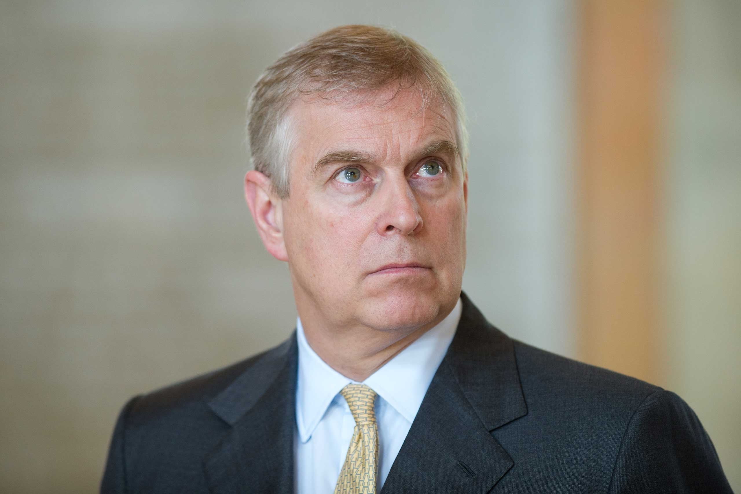 Prince Andrew, Duke of York, visits Georg August University in Goettingen, Germany on June 3, 2014.