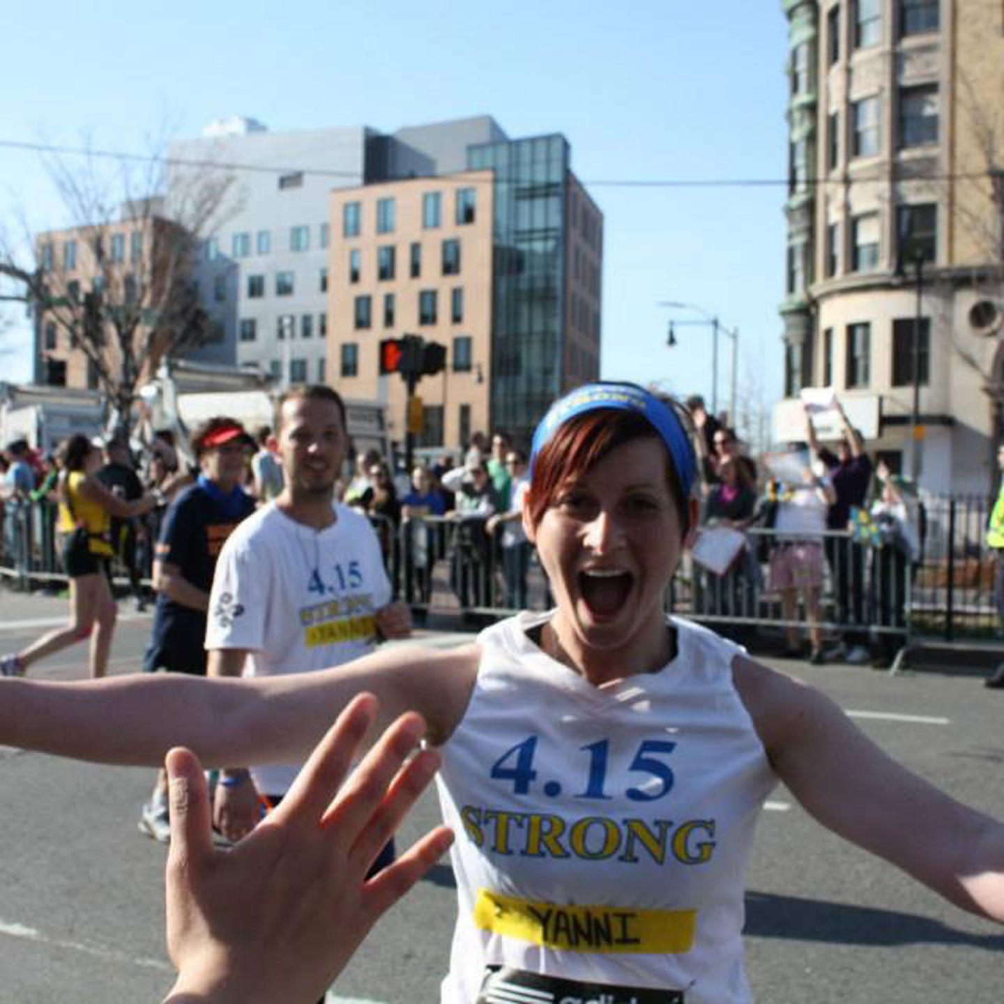 The author at the 2014 Boston Marathon