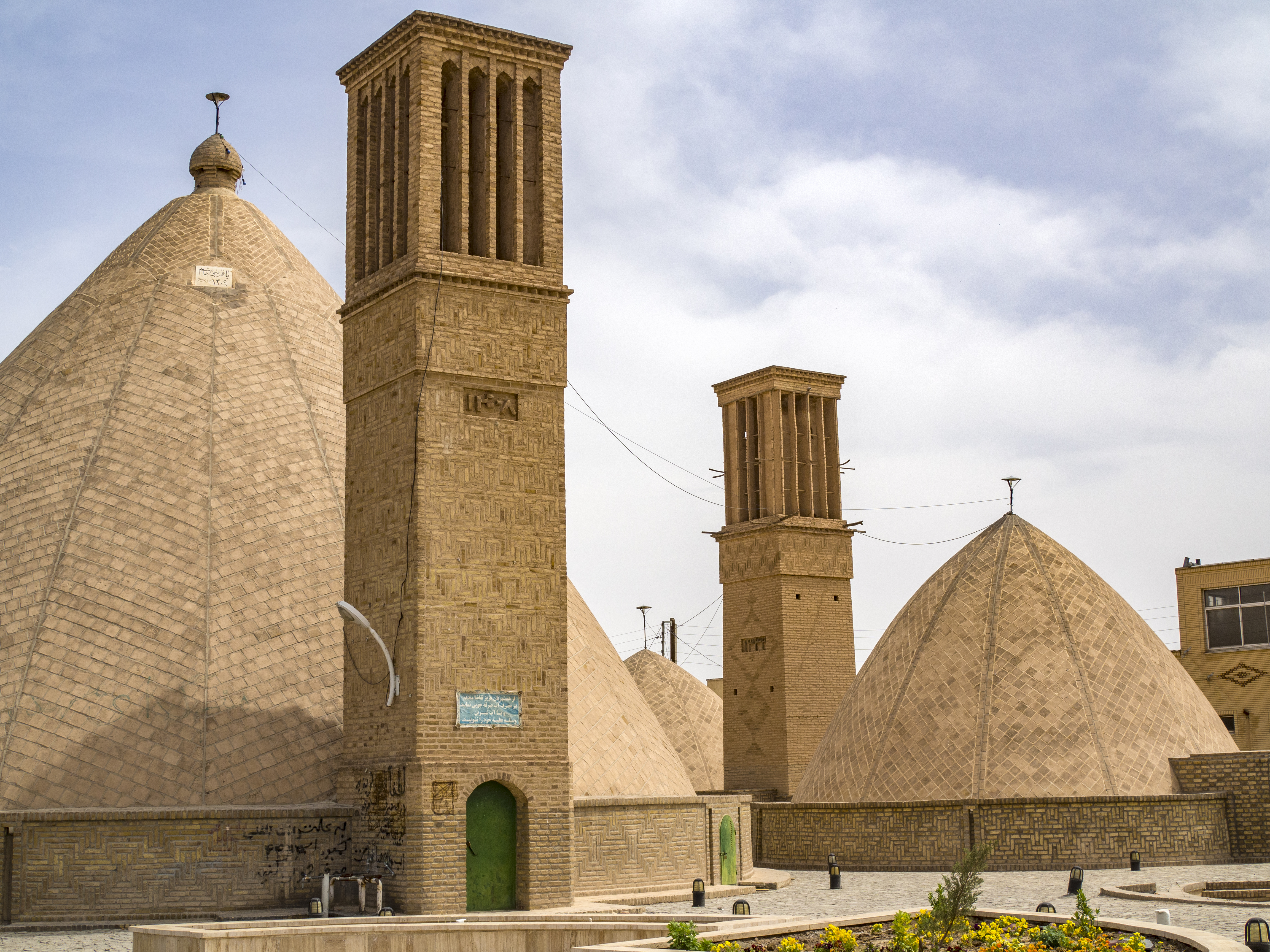 Wind towers and domed buildings in Iran.