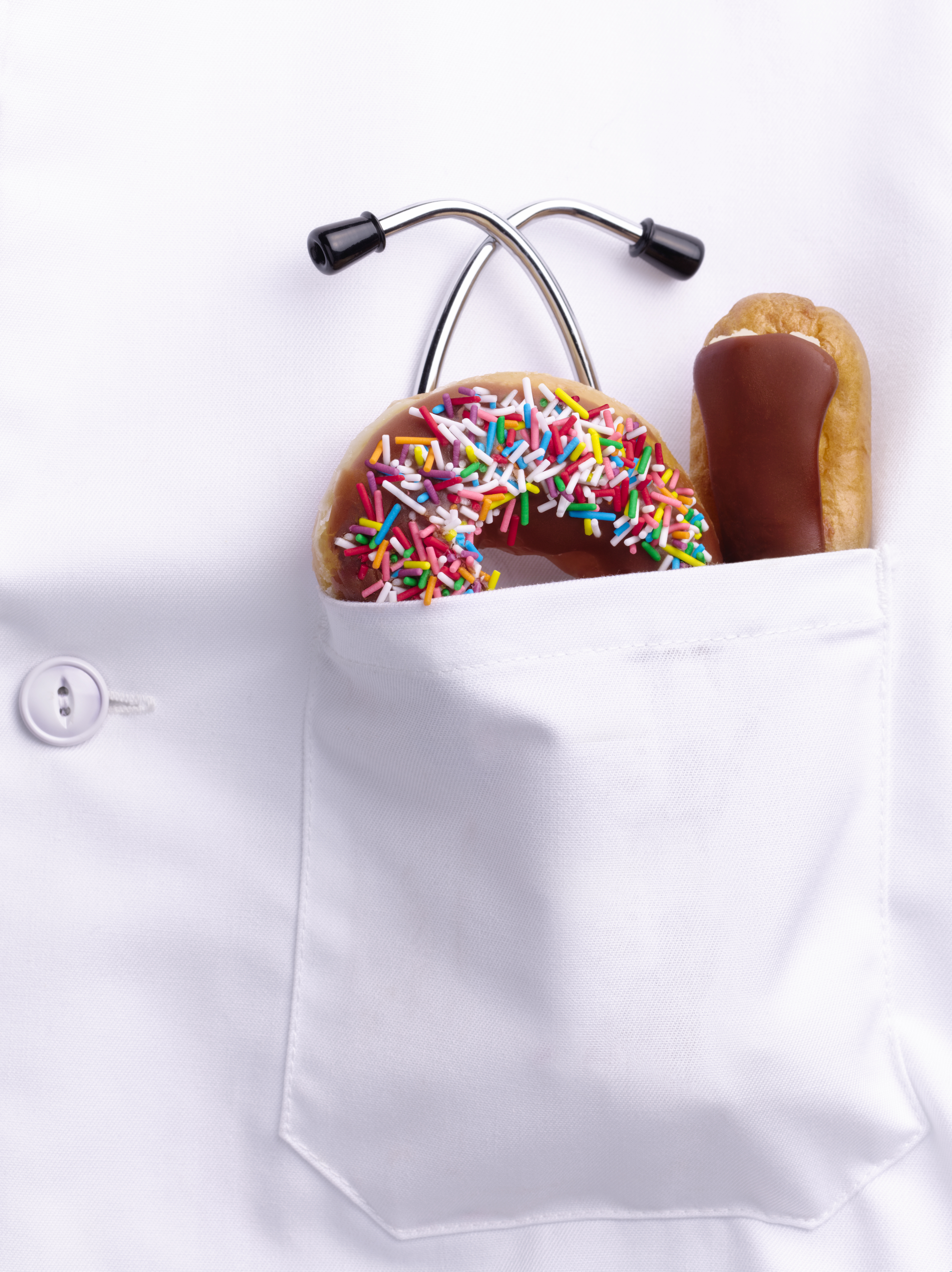 doctor with donut