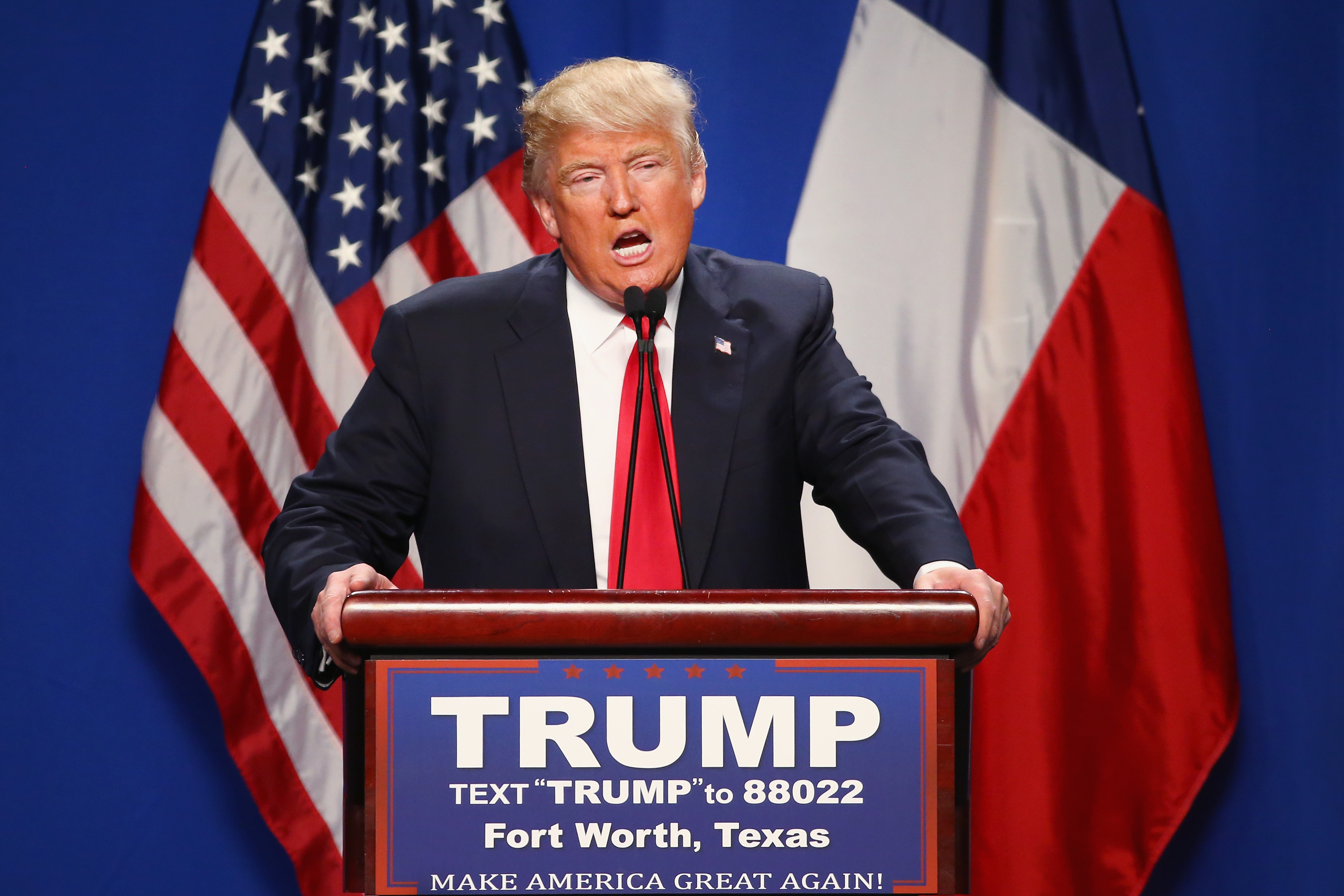 Donald Trump Holds Campaign Rally In Fort Worth