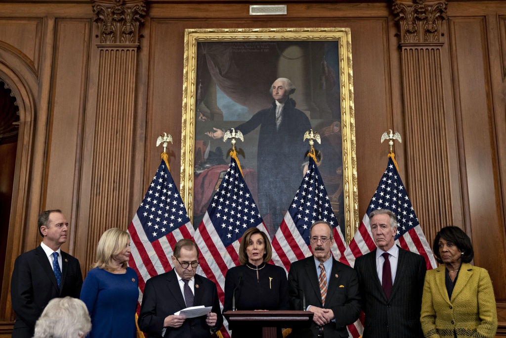 House Speaker Pelosi Holds News Conference Following Vote On Impeachment Of President Trump