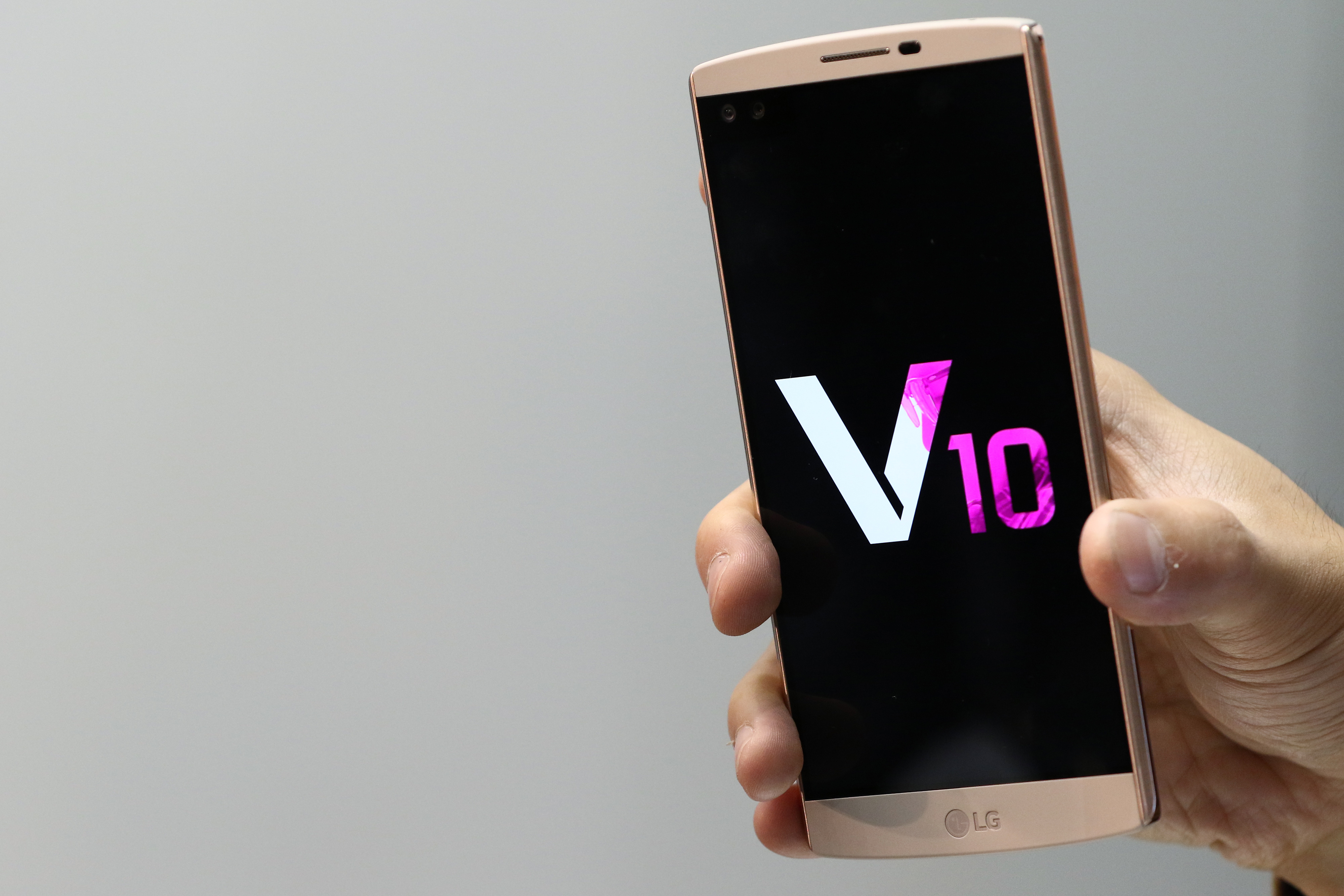 LG Electronics Inc. Chief Executive Officer For Mobile Communications Cho Jun Ho Presents New Smartphone