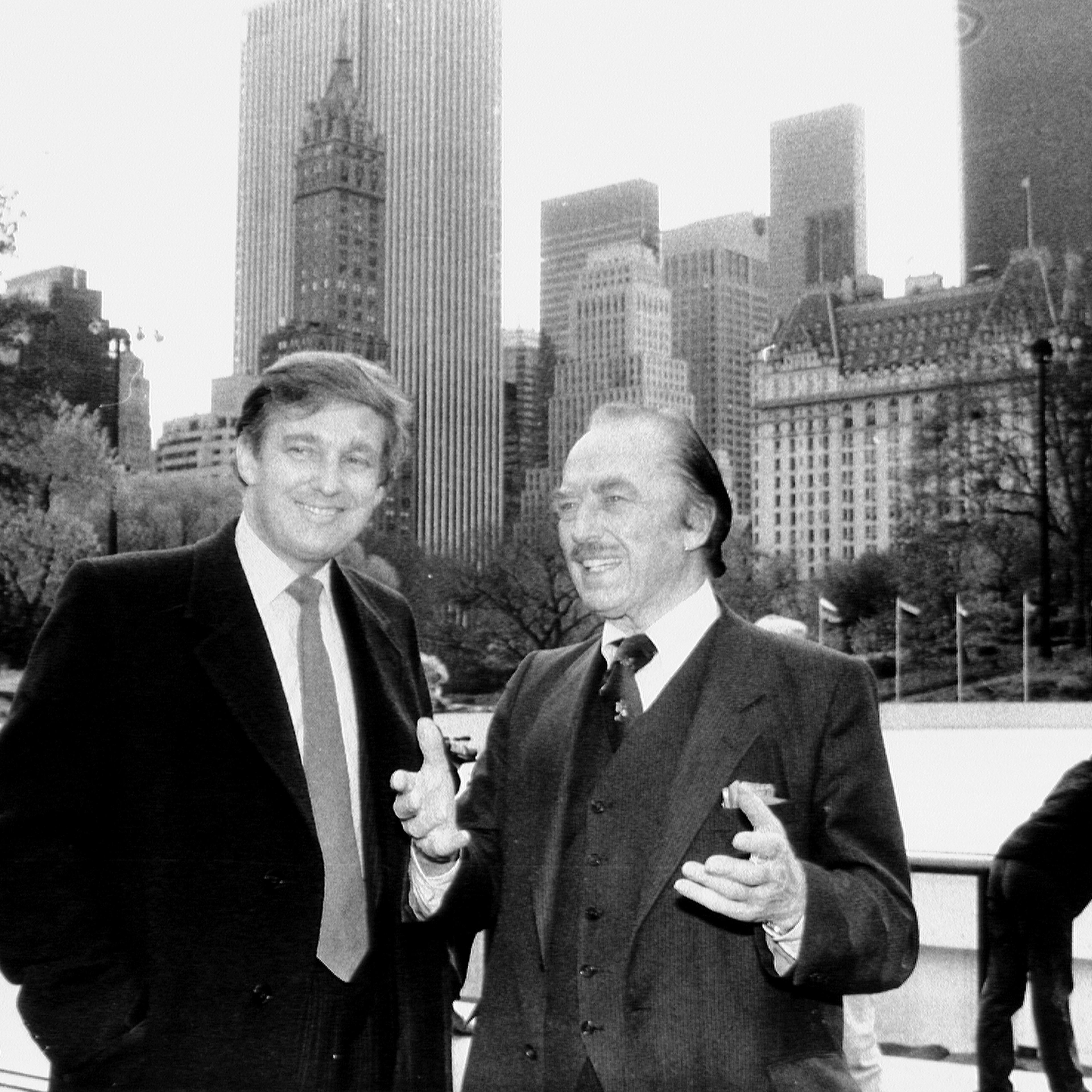 Donald Trump and father Fred Trump at opening of Wollman Rin