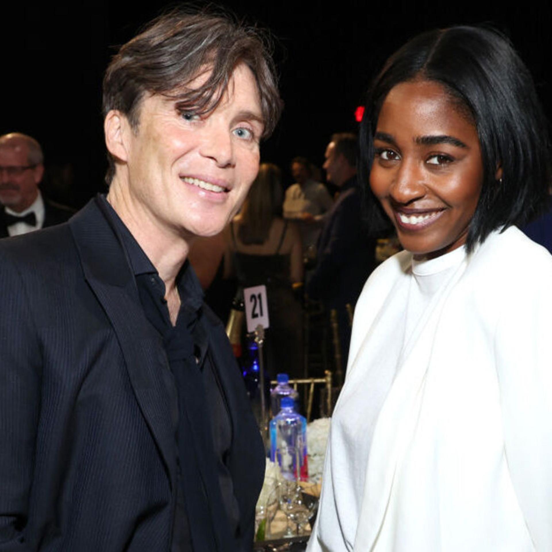 BAFTA nominees Cillian Murphy and Ayo Edebiri at the Critics Choice Awards in Los Angeles on Jan. 14, 2024.
