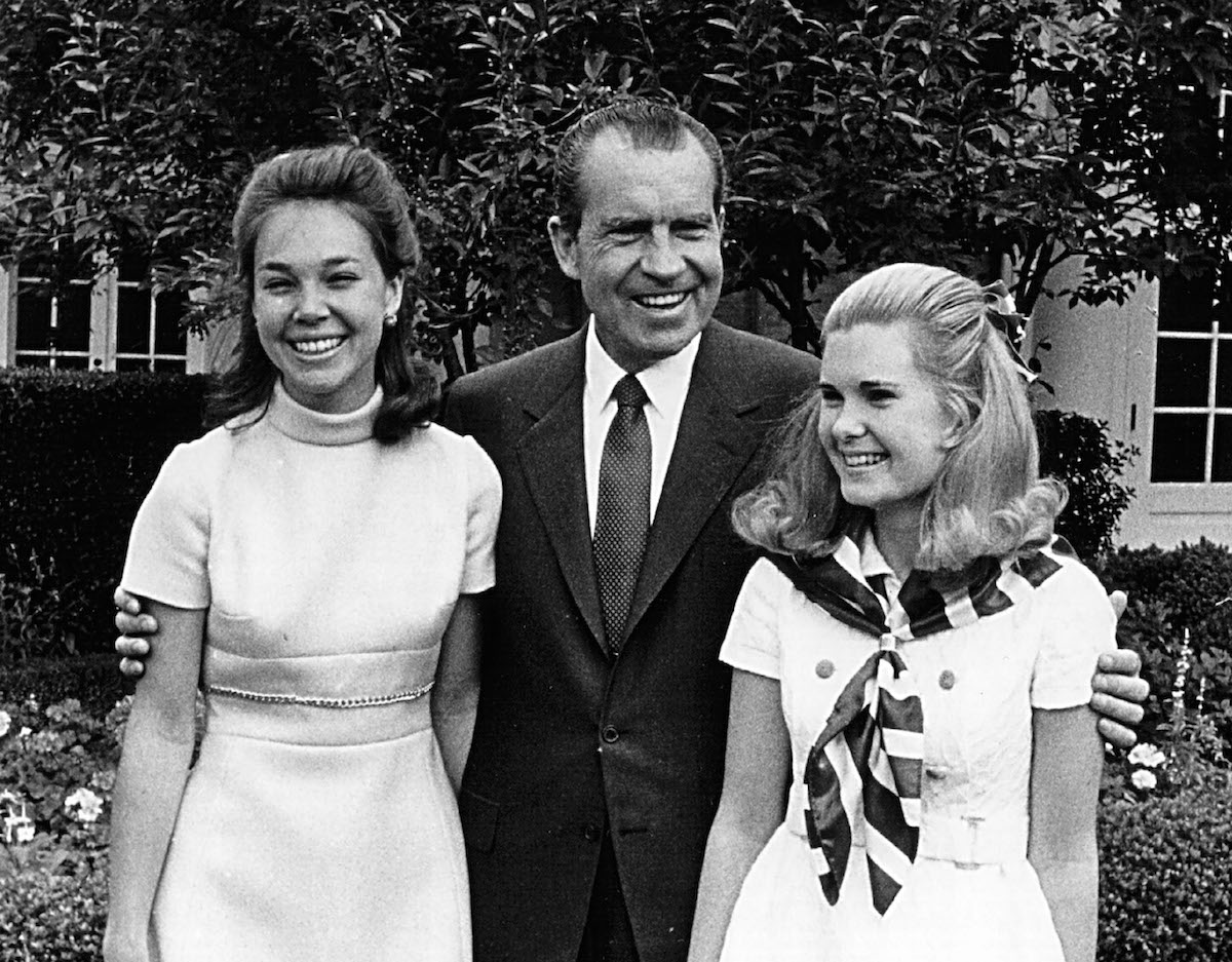 President Richard Nixon dances with his daughter