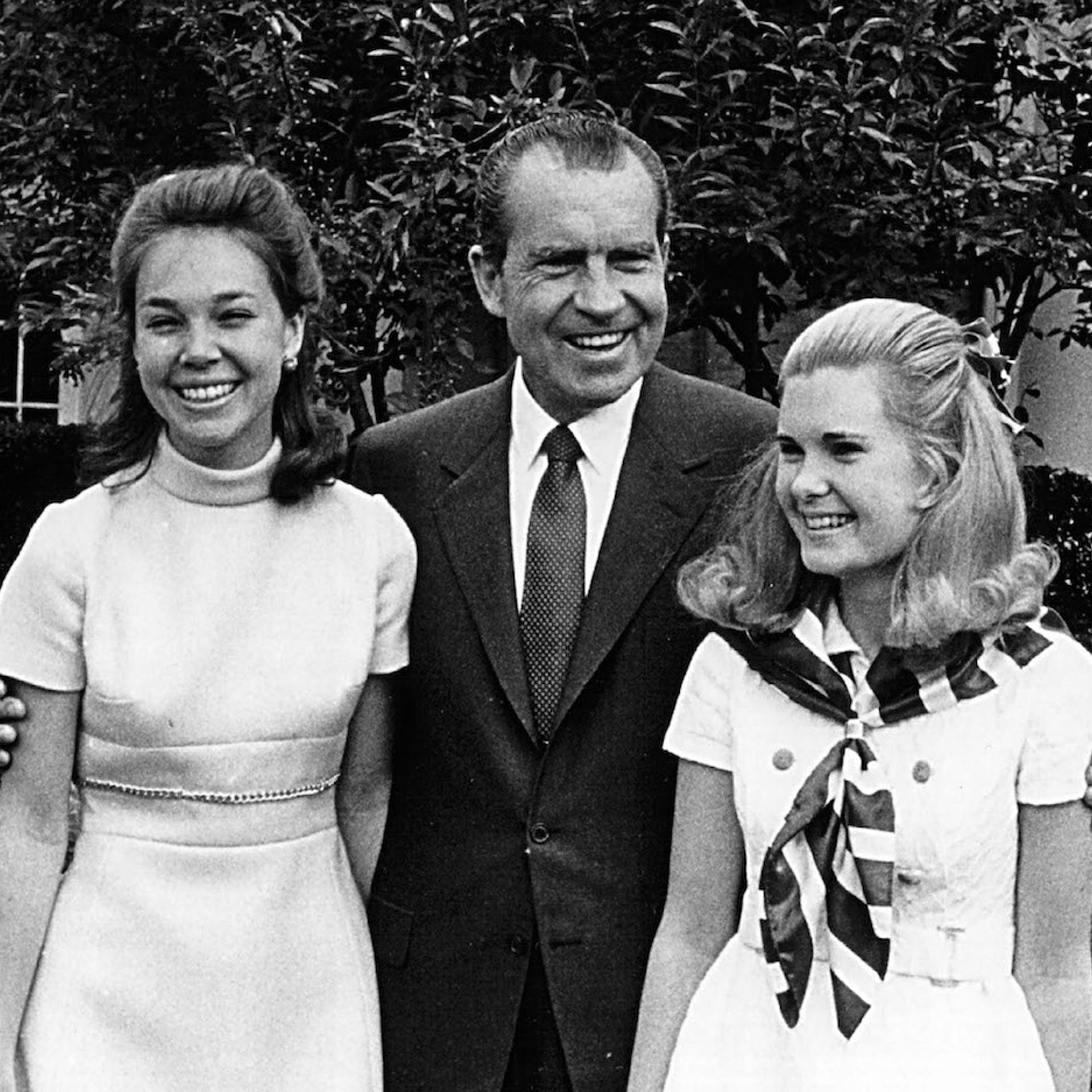 President Richard Nixon dances with his daughter
