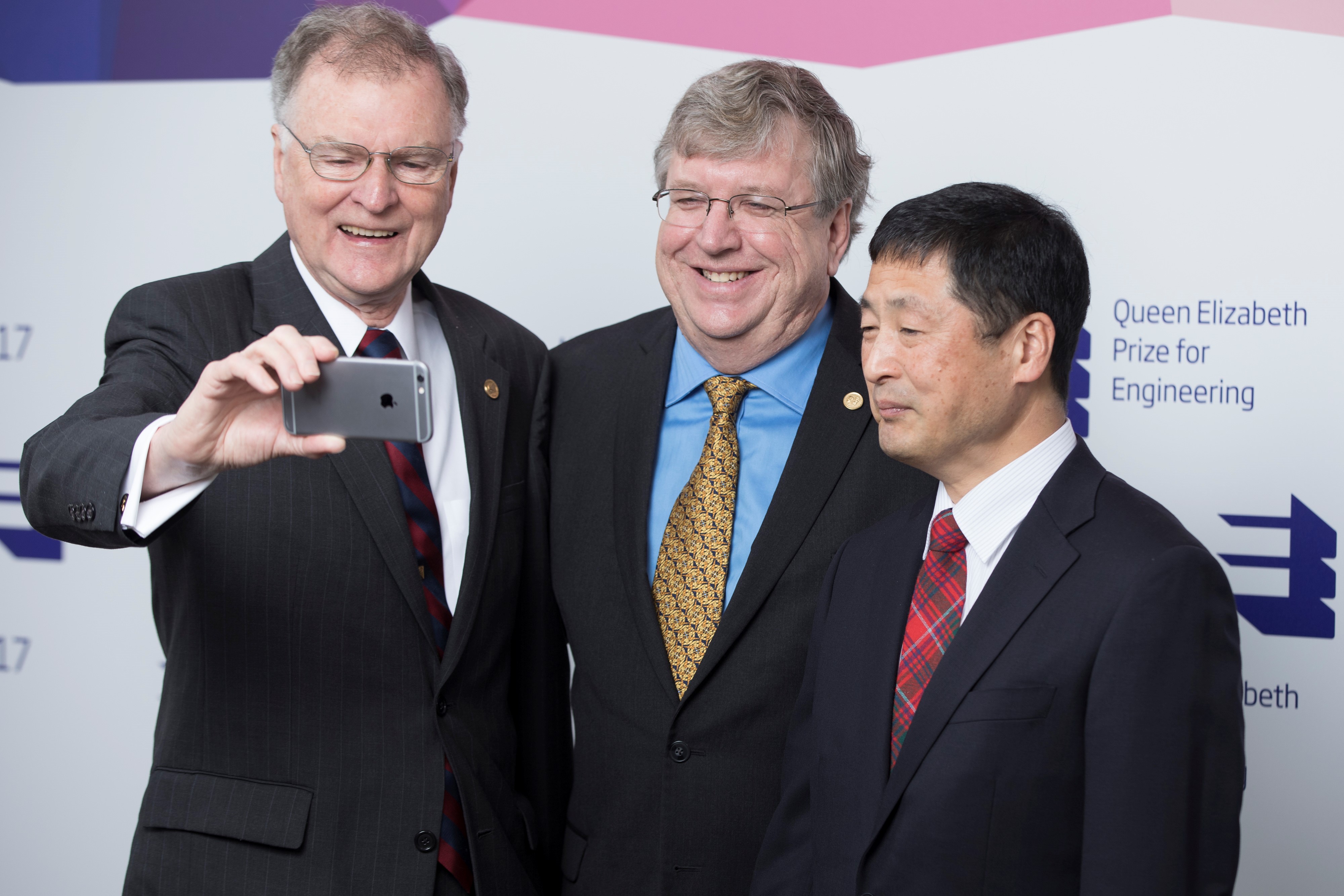 Winners of the Queen Elizabeth Prize for Engineering announced in London today, (L-R)  Michael Tompsett (UK) Nobukazu Teranishi (Japan) and Eric Fossum (USA). Along with George Smith (USA) they will share the £1million prize for combined contribution to digital imaging