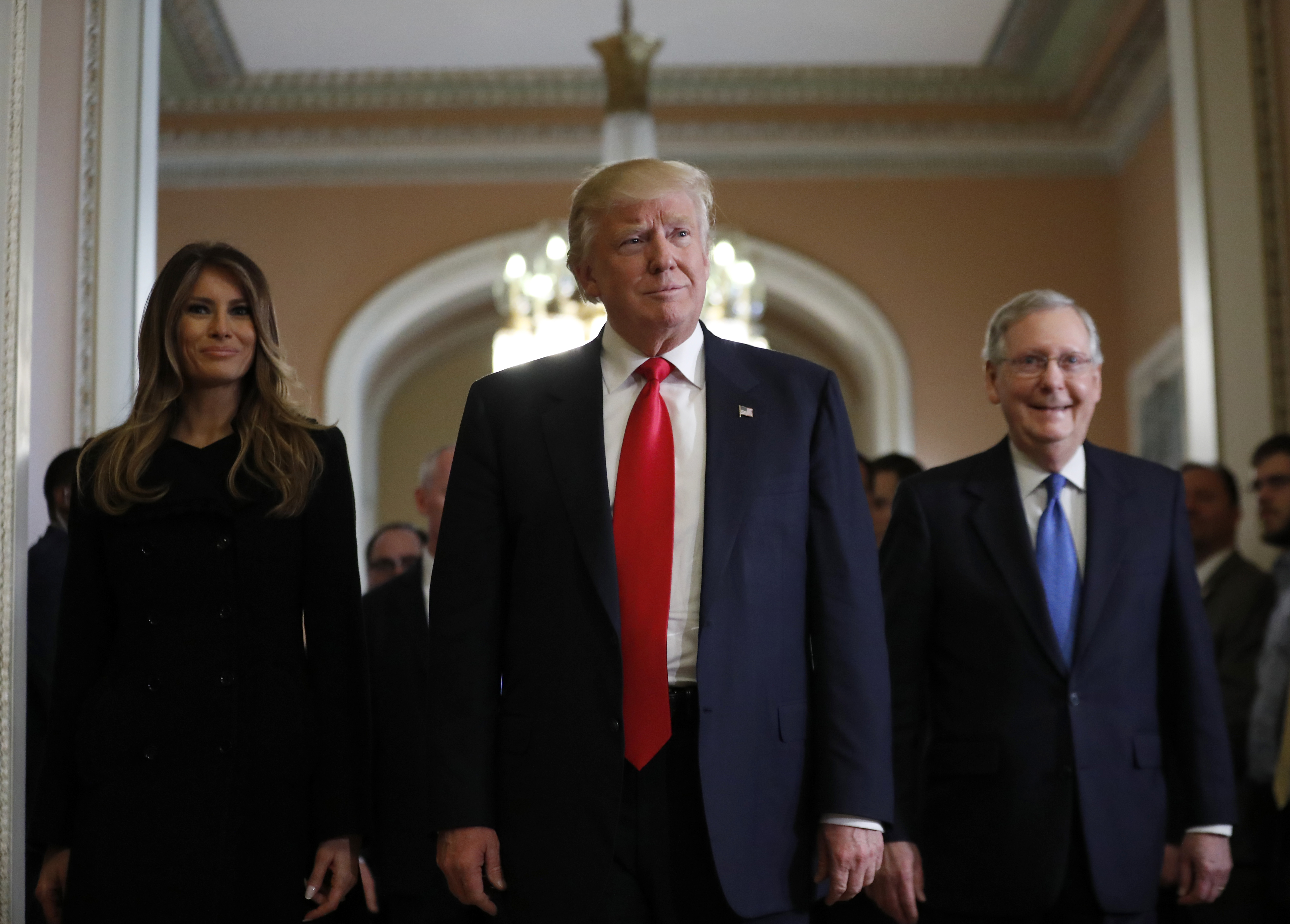 Donald Trump, Melania Turmp, Mitch McConnell