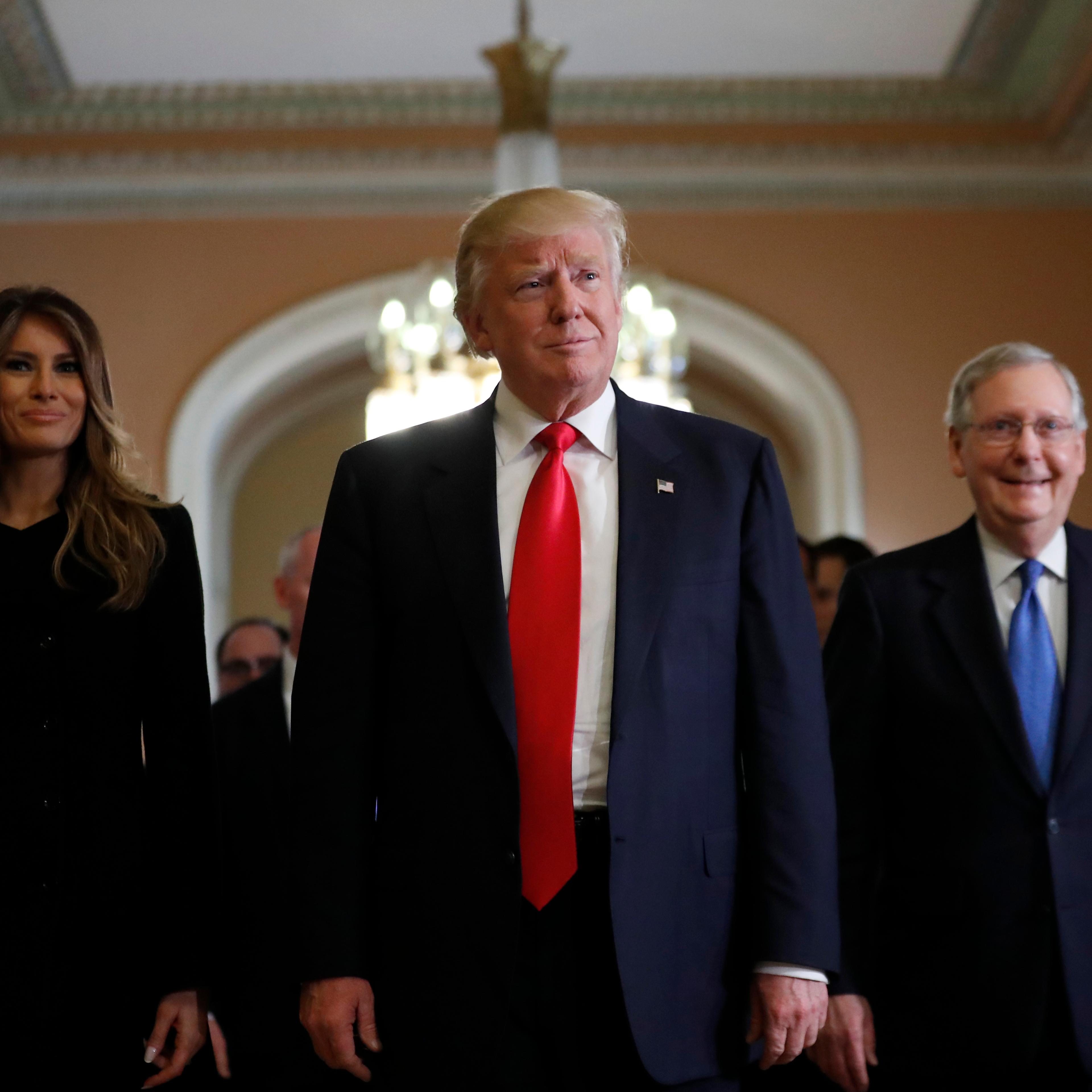 Donald Trump, Melania Turmp, Mitch McConnell