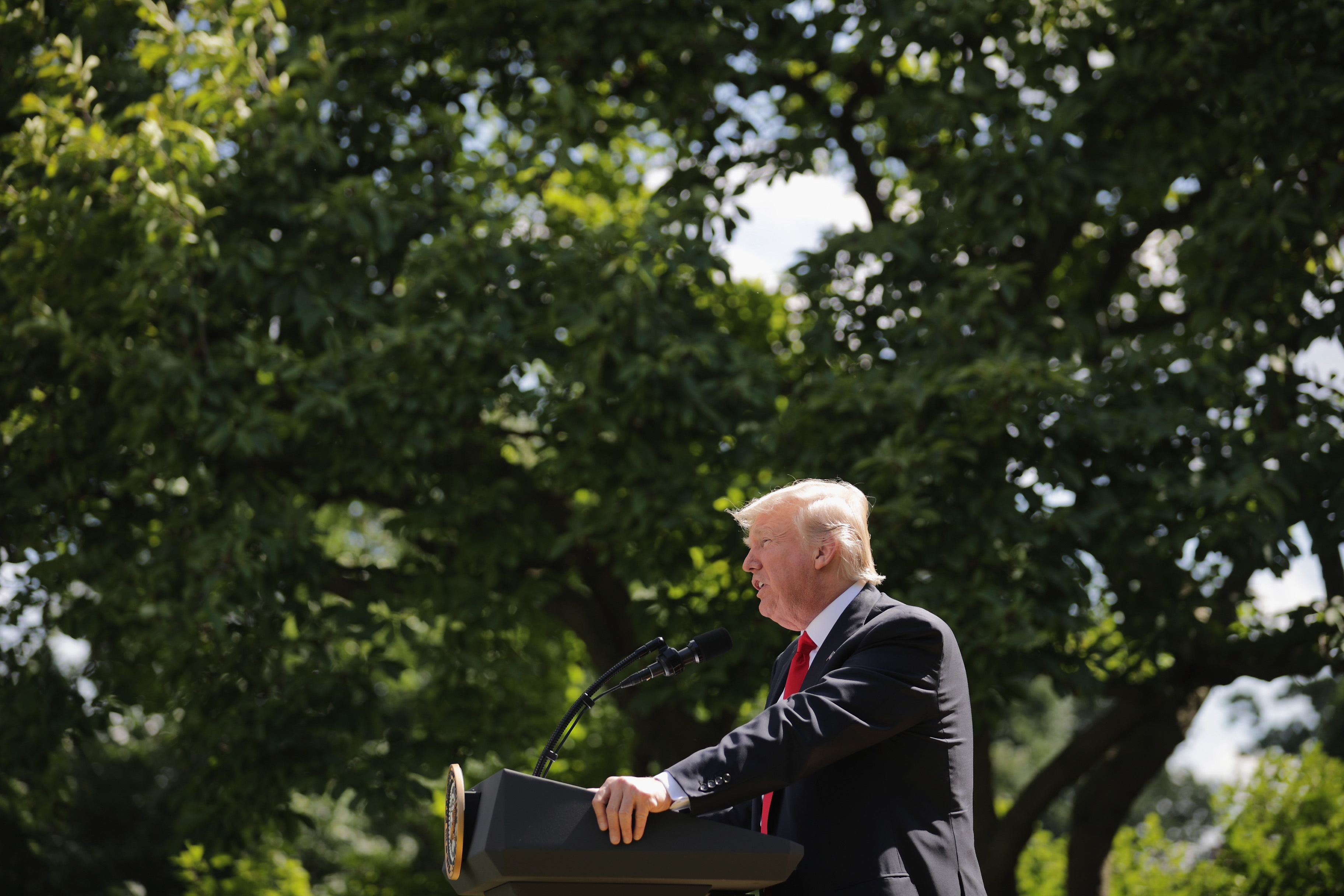President Donald Trump Makes Statement On Paris Climate Agreement