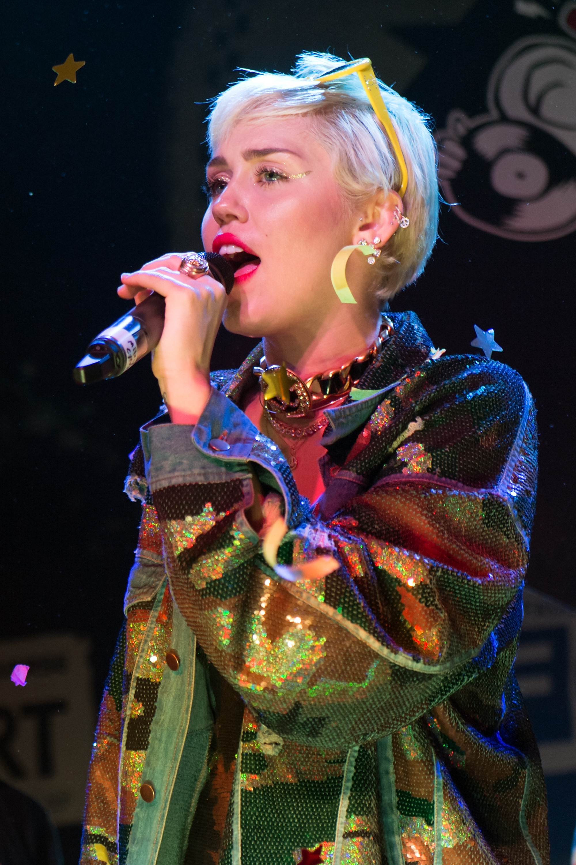 Miley Cyrus performs at THE FADER FORT Presented by Converse during SXSW on March 19, 2015 in Austin.