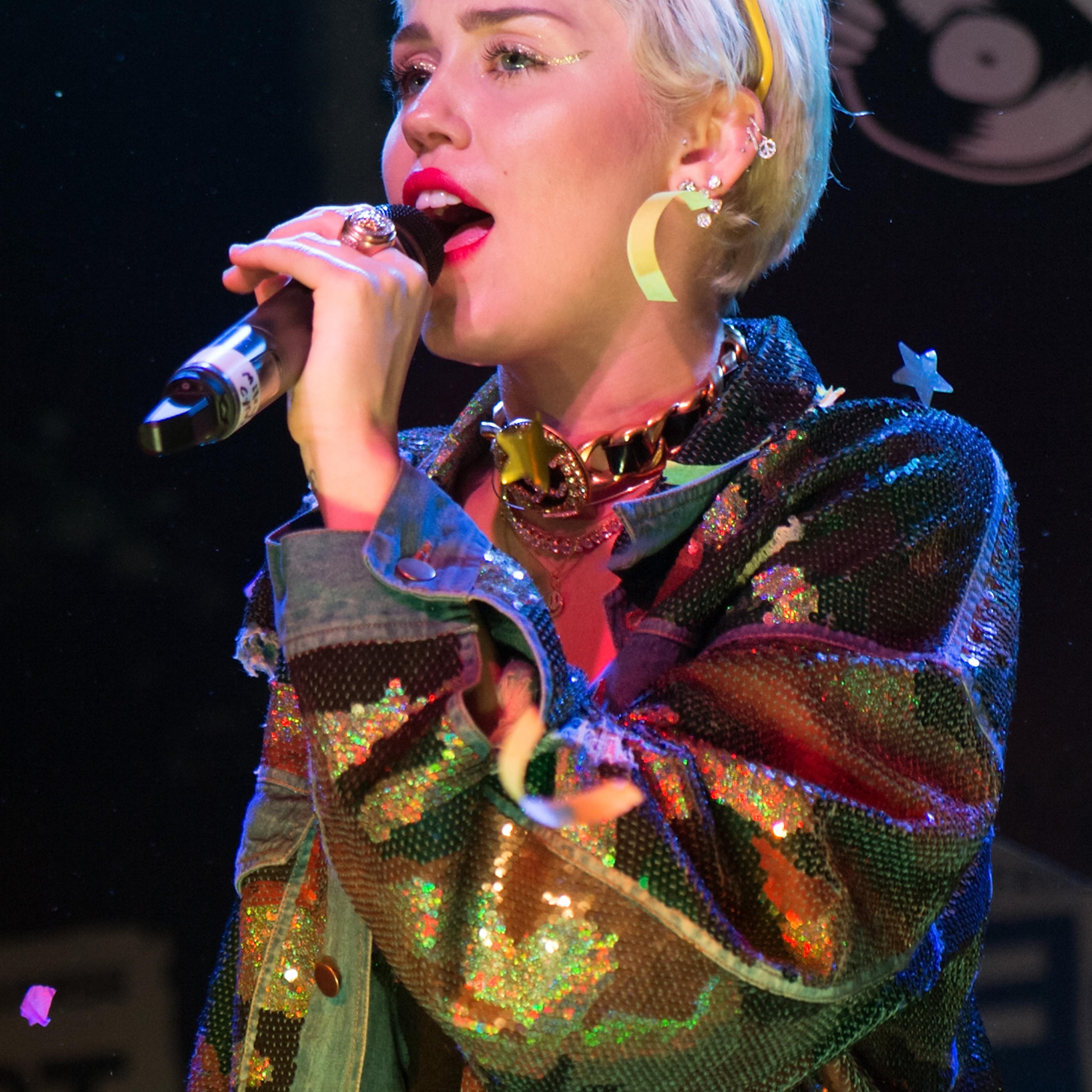 Miley Cyrus performs at THE FADER FORT Presented by Converse during SXSW on March 19, 2015 in Austin.