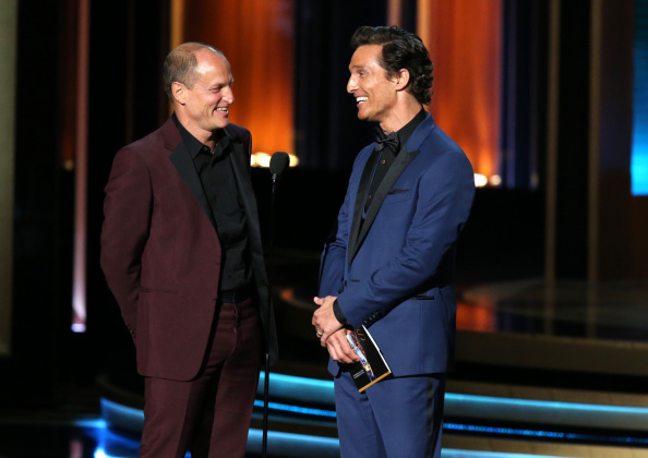 Woody Harrelson and Matthew McConaughey at the 66th Annual Primetime Emmy Awards