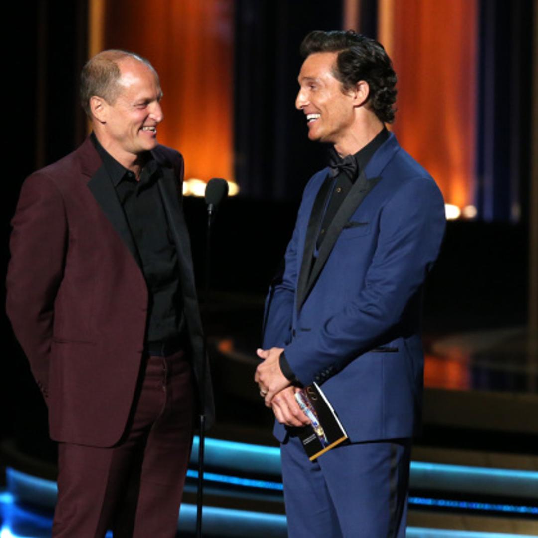 Woody Harrelson and Matthew McConaughey at the 66th Annual Primetime Emmy Awards