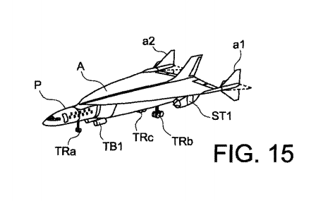 A perspective view of an ultra-rapid air vehicle according to the invention.