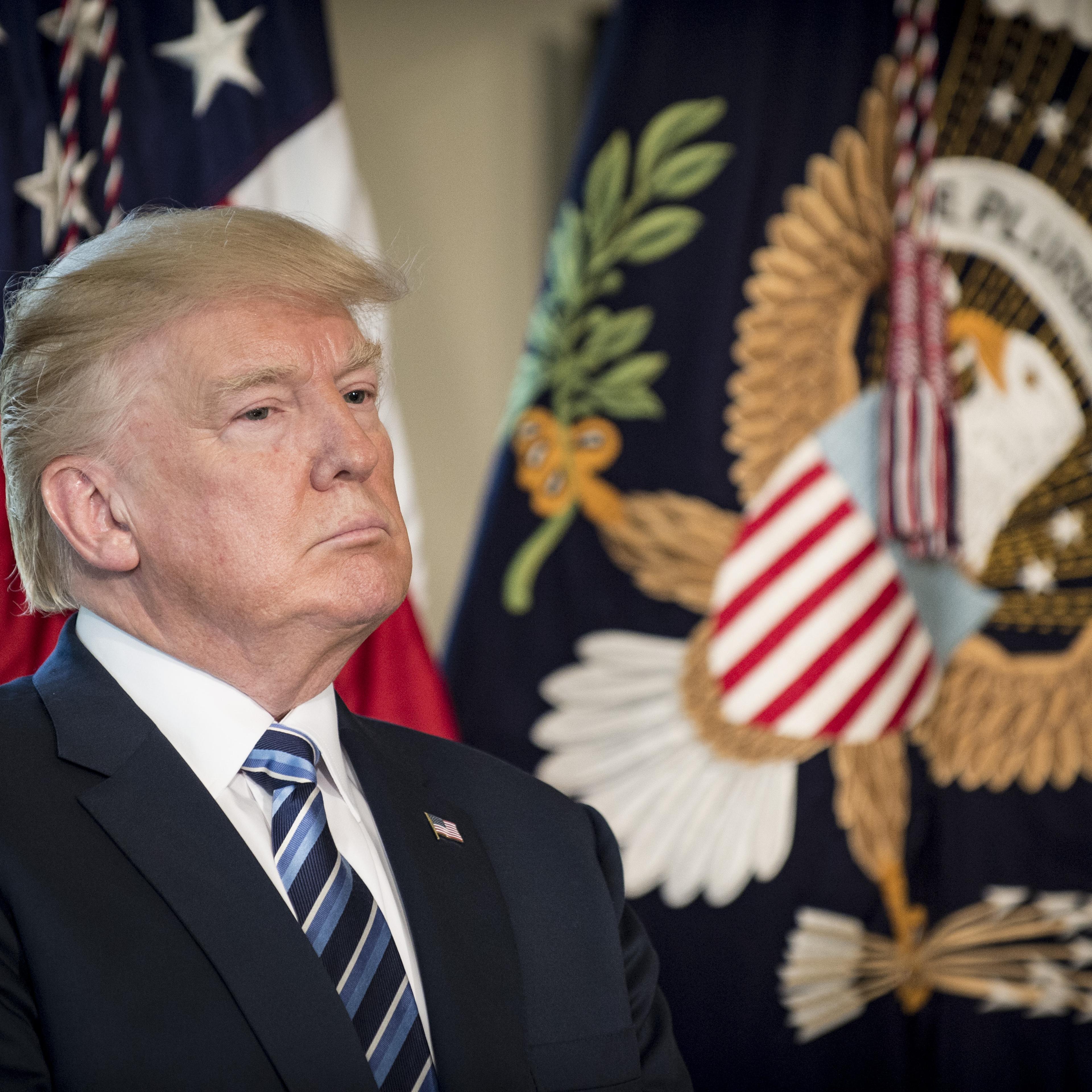 President Trump Signs Financial Services Executive Order At U.S. Treasury