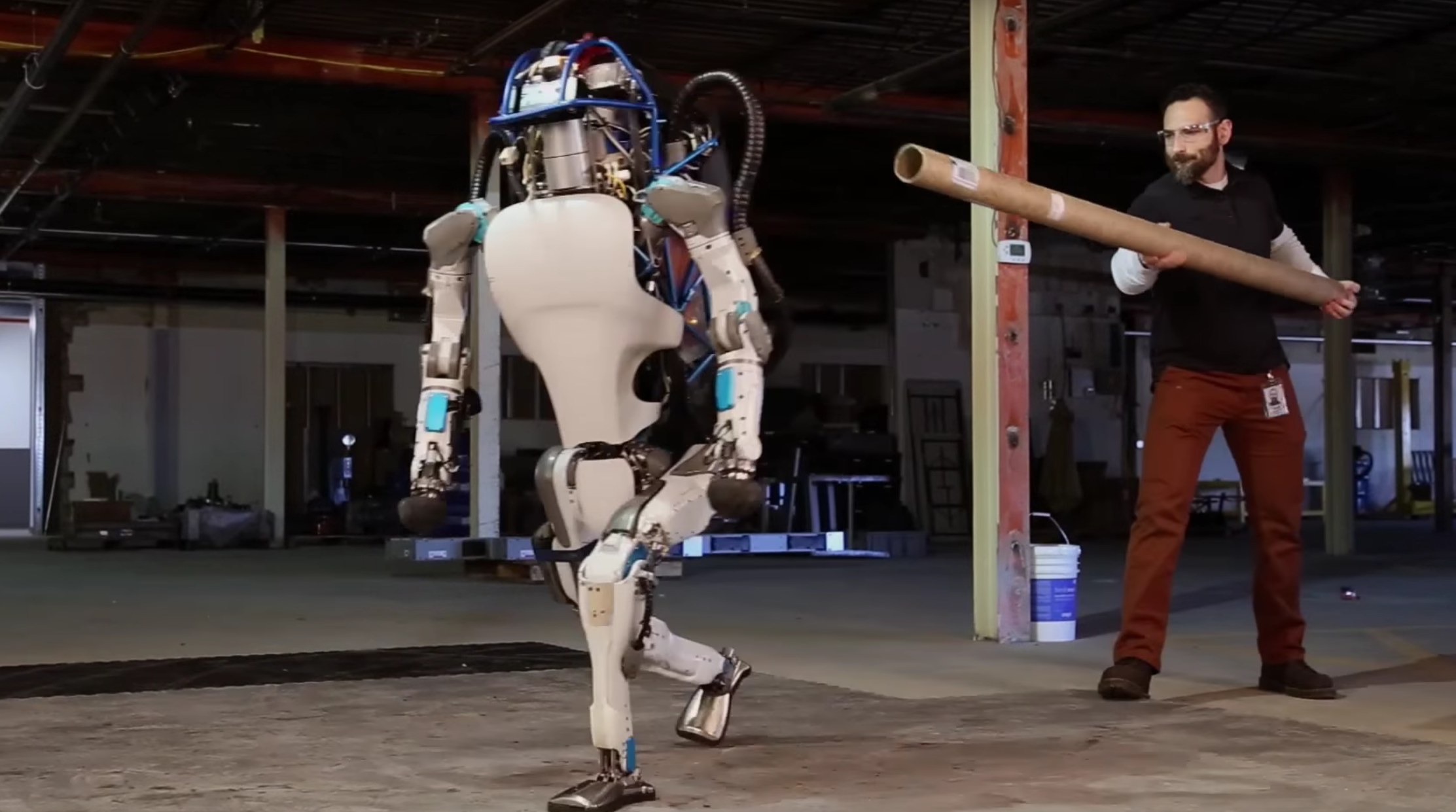 Screen shot taken Feb. 24, 2016, from a Boston Dynamics video on YouTube, 'Atlas, The Next Generation'