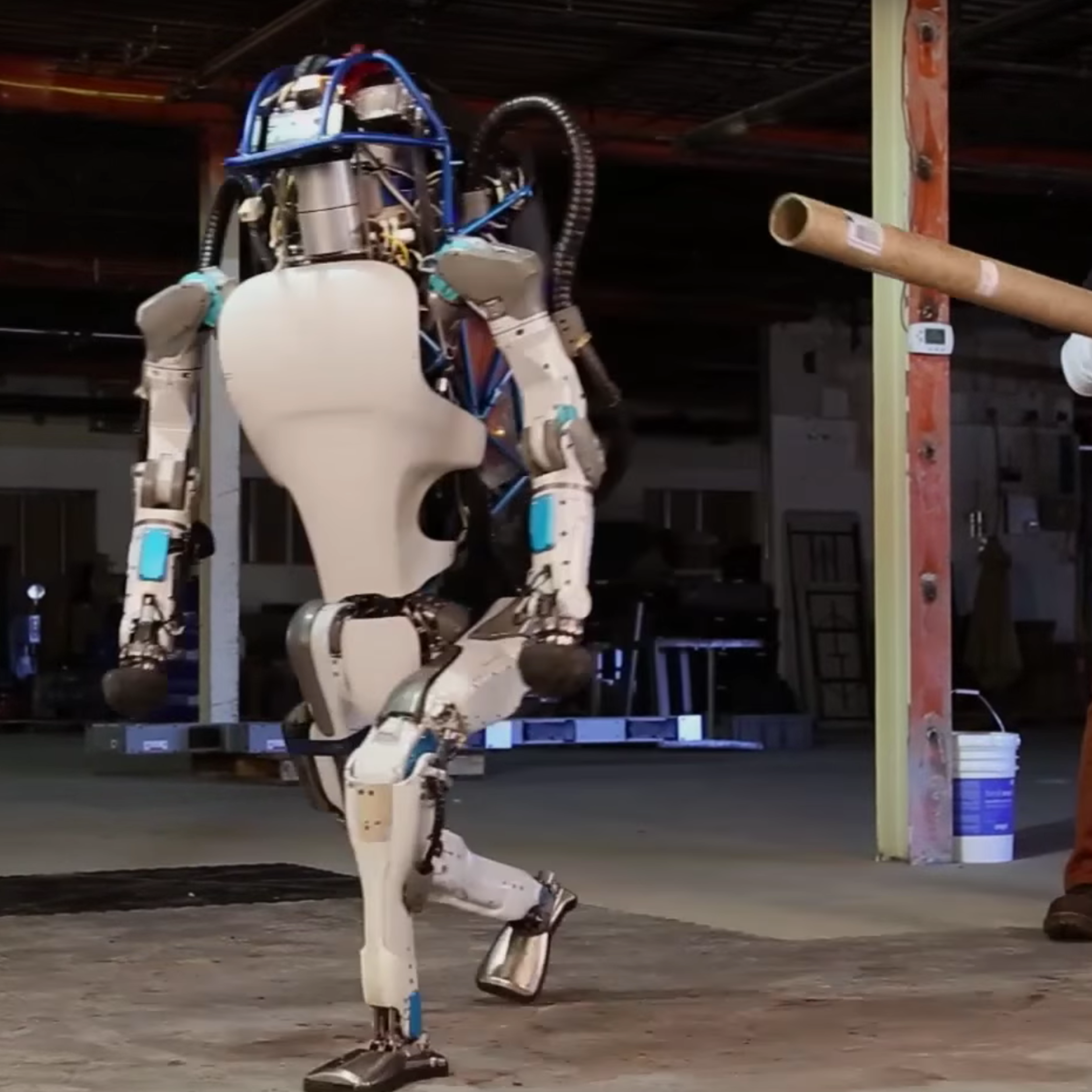 Screen shot taken Feb. 24, 2016, from a Boston Dynamics video on YouTube, 'Atlas, The Next Generation'