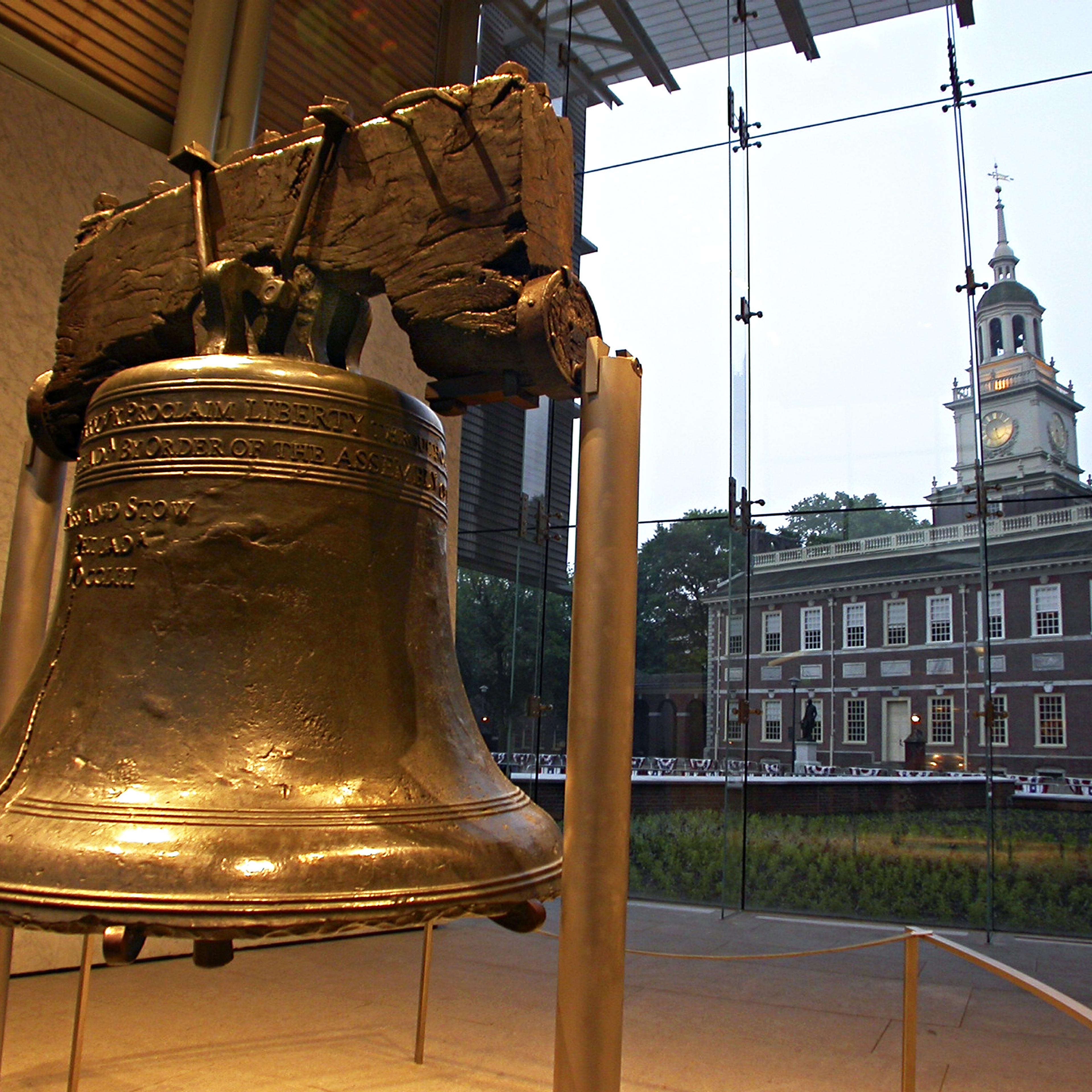 Liberty Bell and Independence Hall. Independence National Historical Park. Philadelphia, Pennsylvania. USA