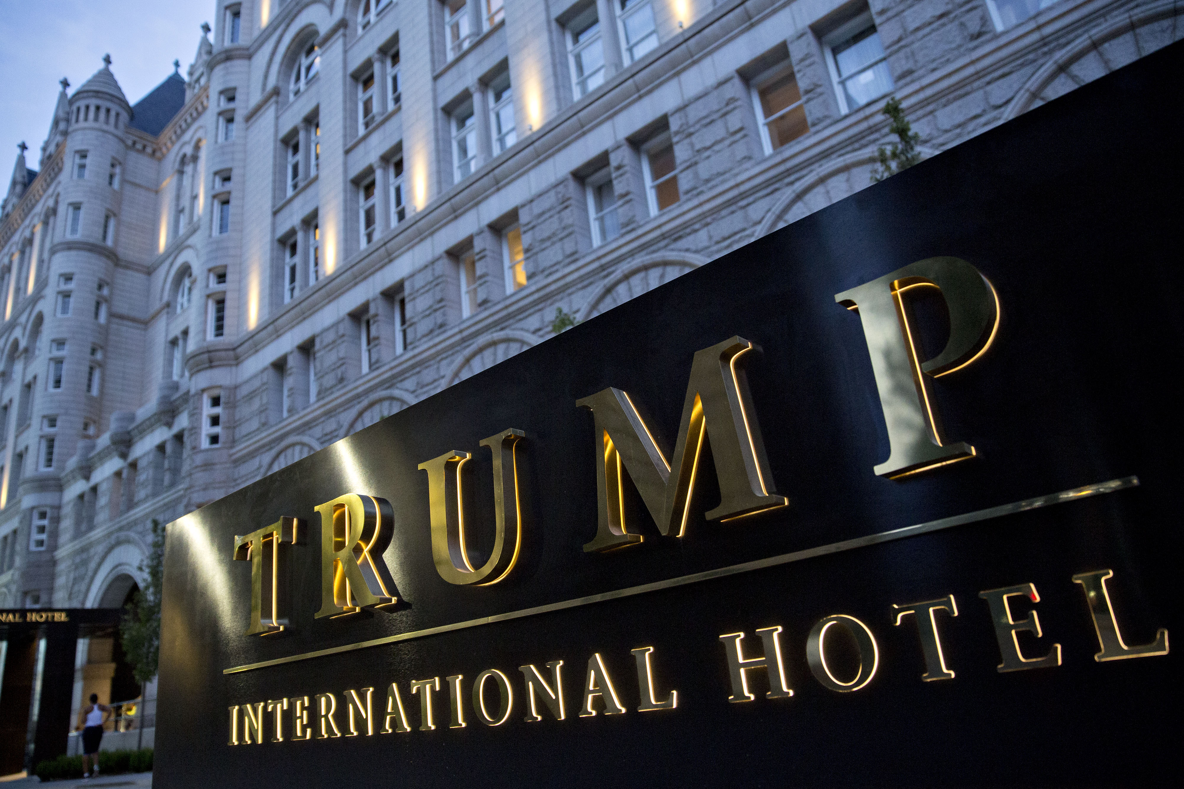 Republican Presidential Nominee Donald Trump Holds Campaign Event At Trump International Hotel