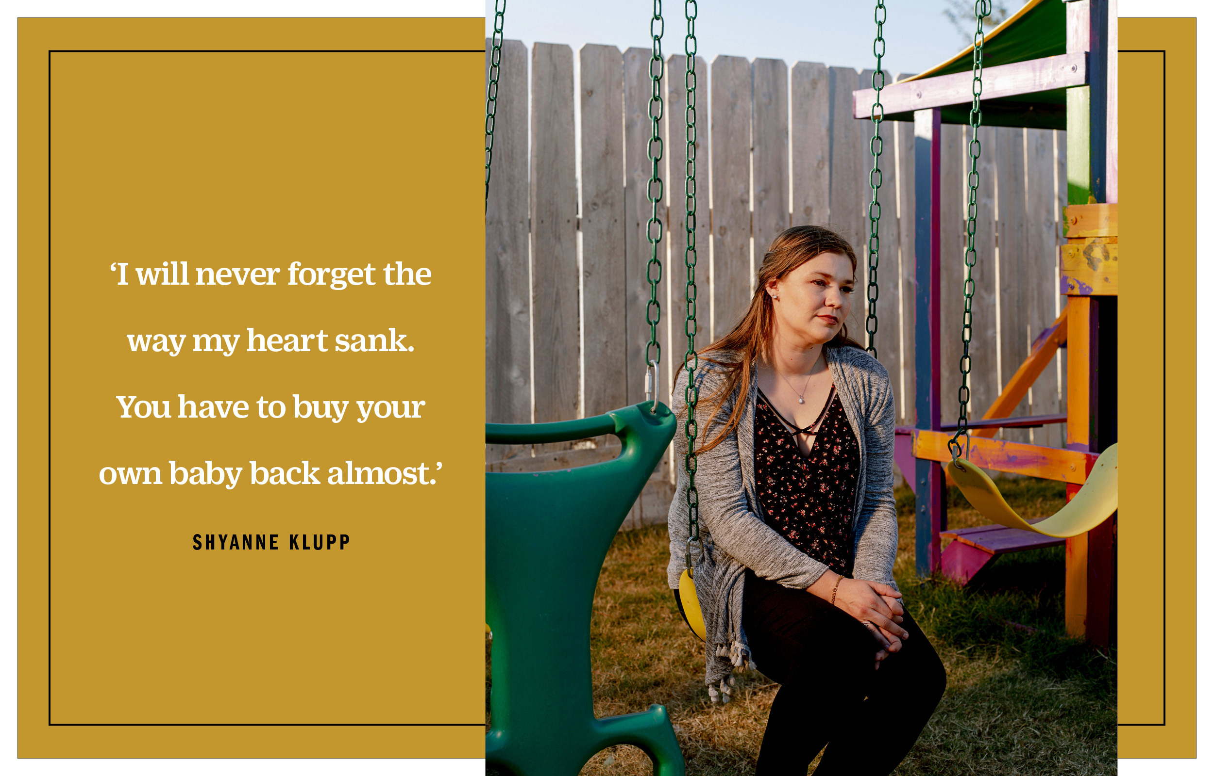 Shyanne Klupp, shown here at her California home on Nov. 21, 2020, regrets placing her child for adoption back in 2010