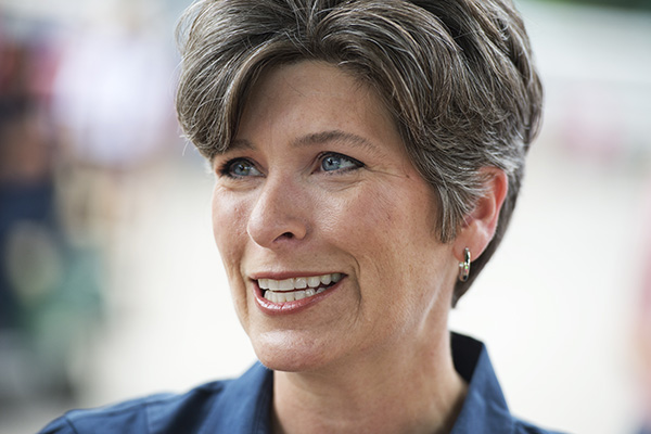 Iowa Republican Senate candidate Joni Ernst campaigns at the 2014 Iowa State Fair in Des Moines, Iowa on Aug. 8, 2014.