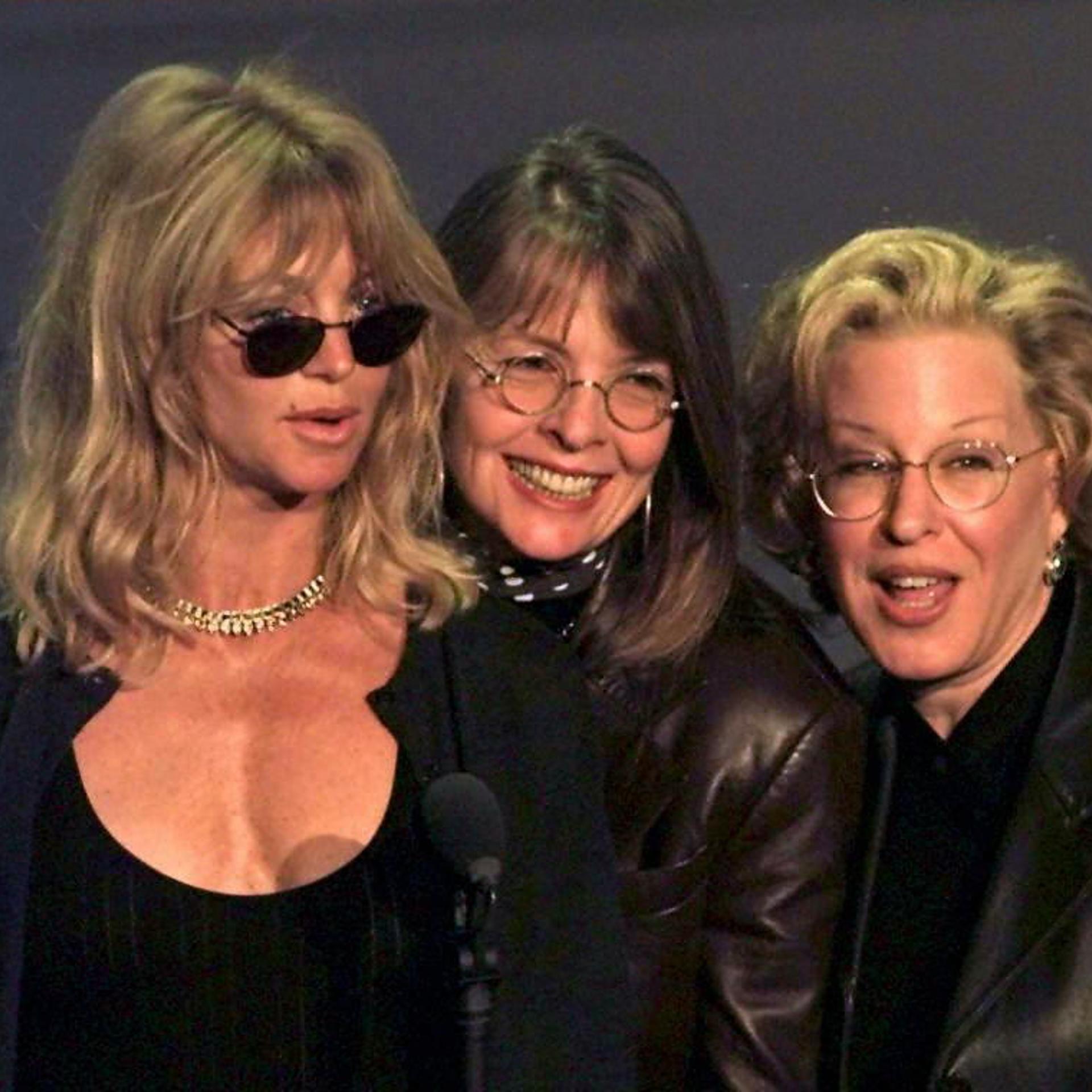 Actresses Goldie Hawn (L), Diane Keaton (C) and Be