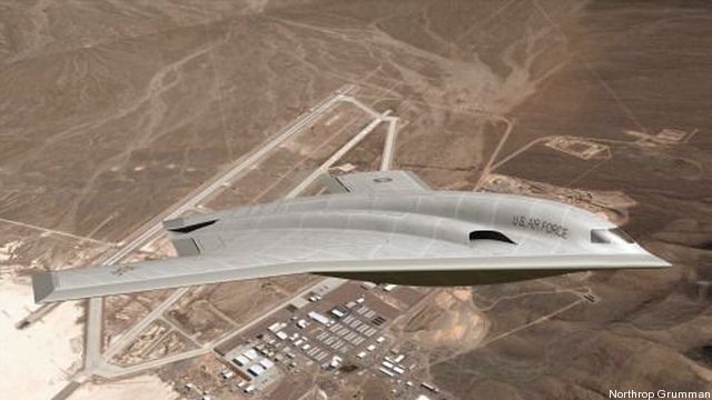 An artist's conception of what the Air Force's new Long Range Strike Bomber might look like.
