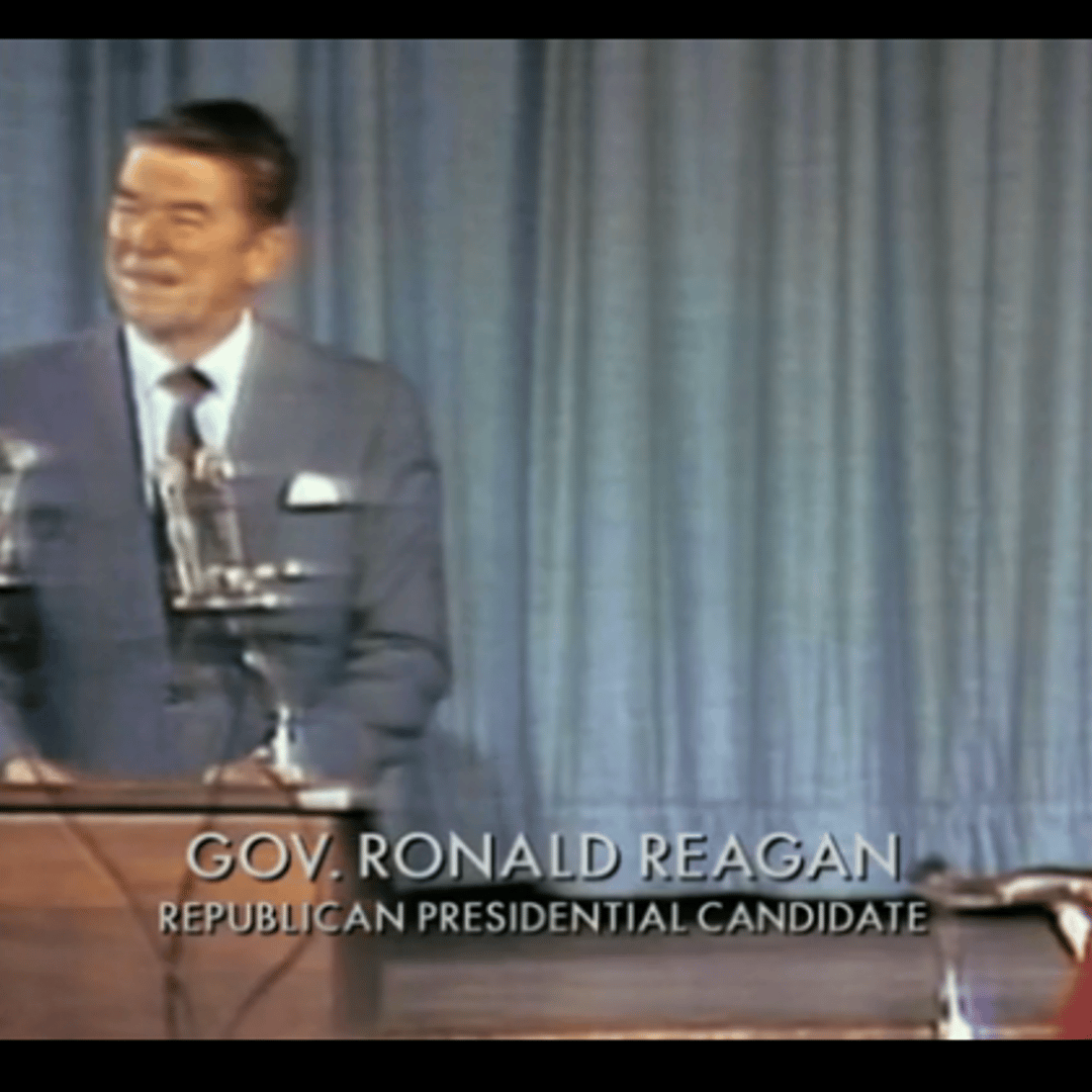 A shot of Ronald and Nancy Reagan as seen on CNN's 'The Seventies'