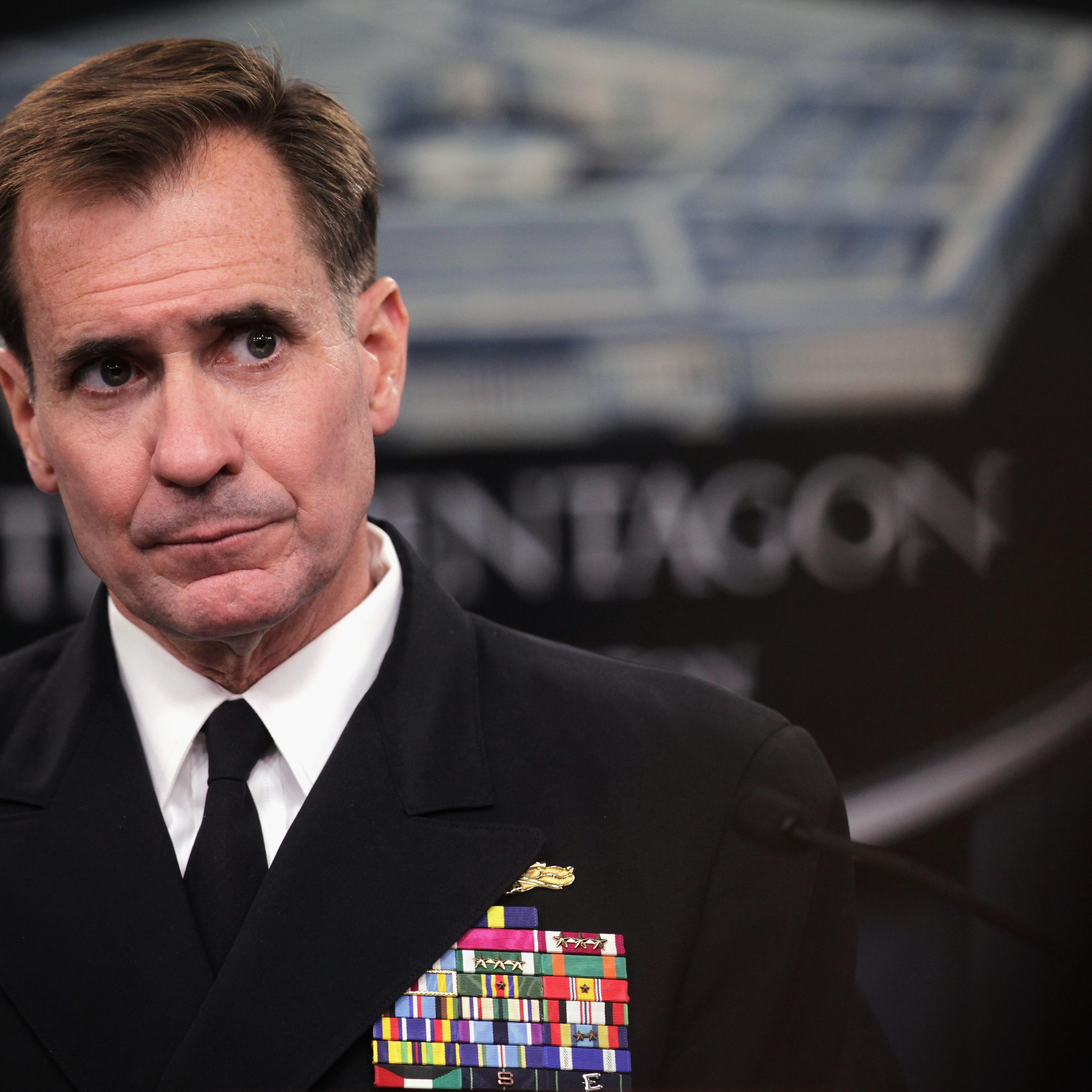 Pentagon Press Secretary Rear Admiral John Kirby Holds Press Briefing