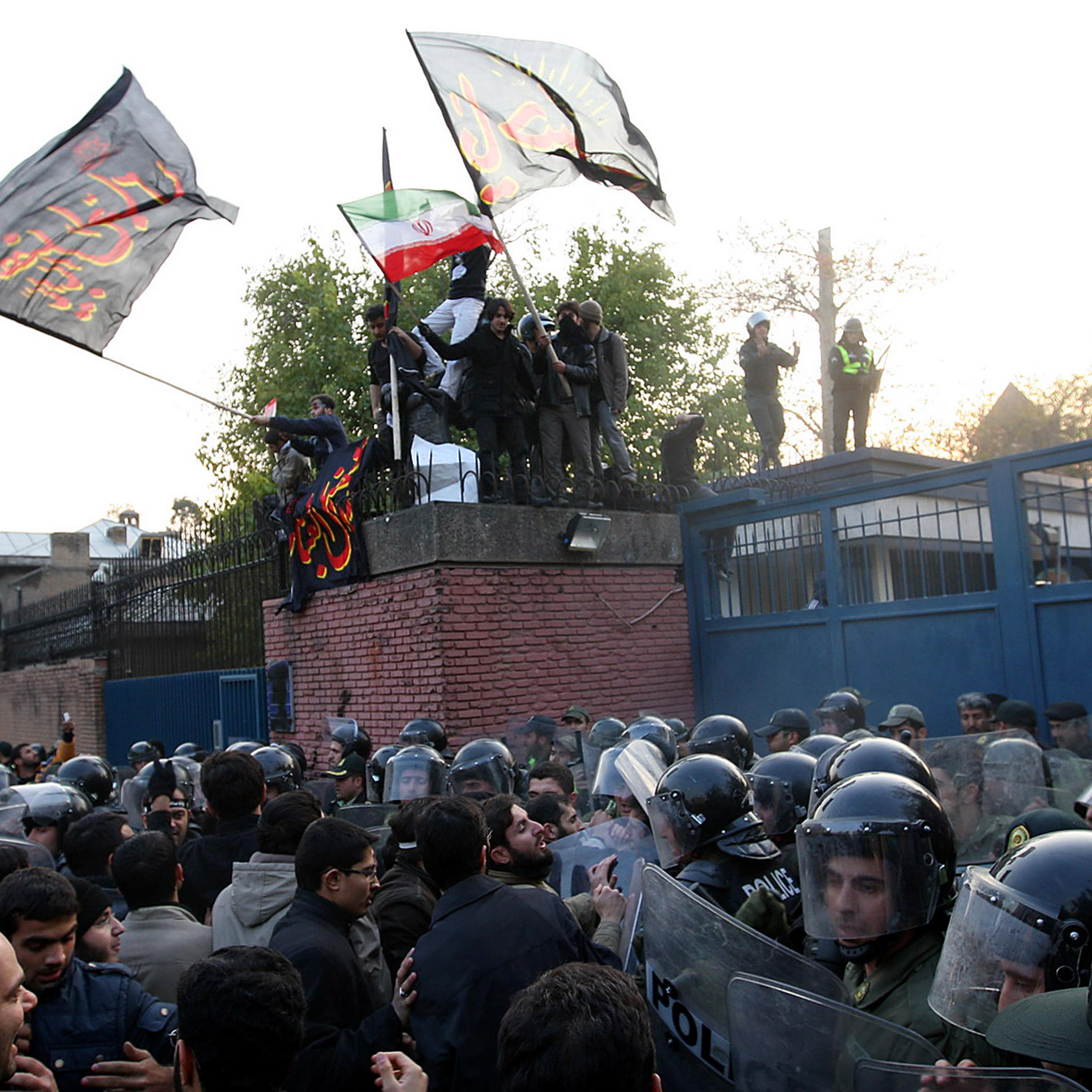 Iranian Demonstrators Break In To British Embassy In Tehran