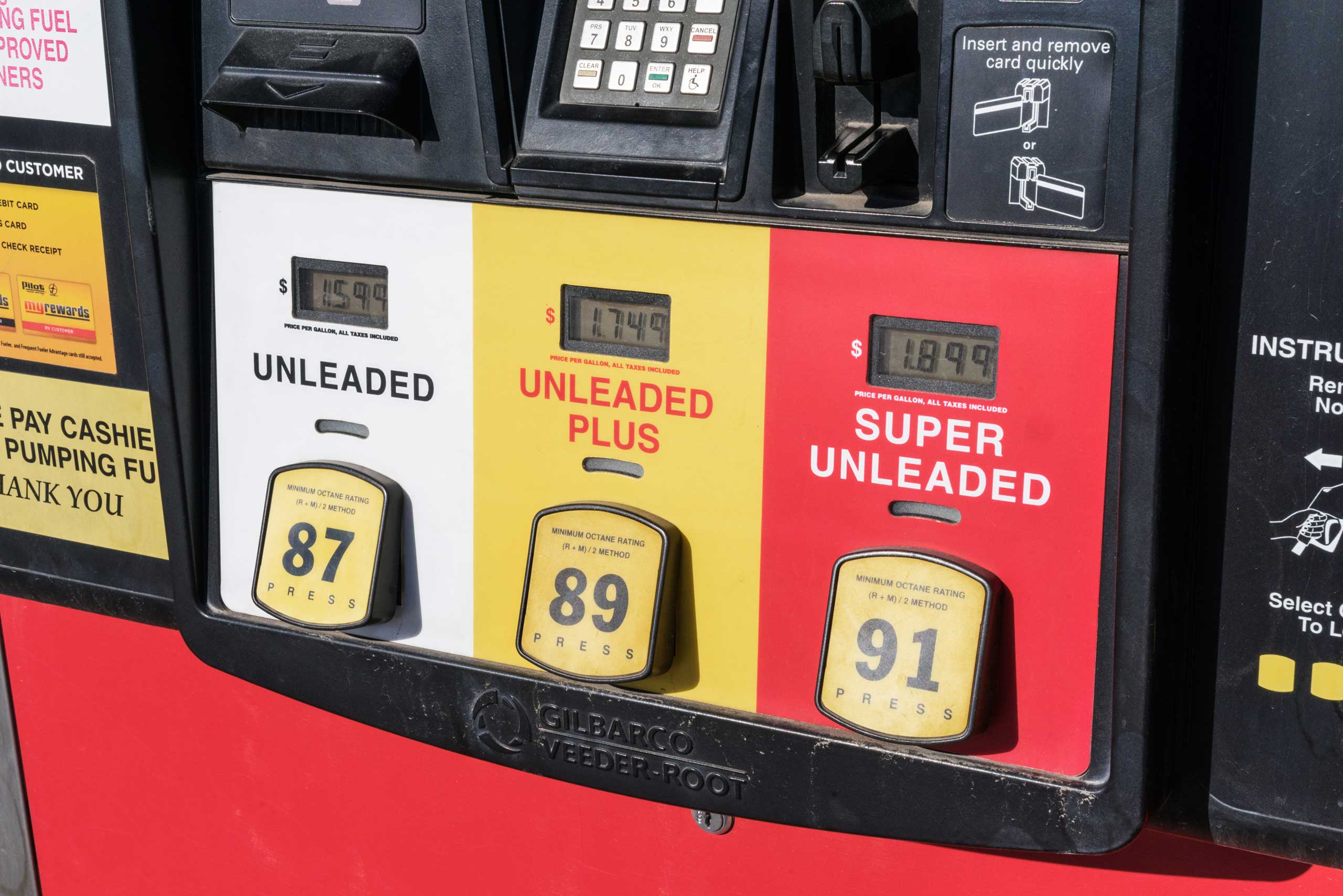 A pump at the Pilot Travel Center on East Austin Road in Nevada, Missouri. January 10, 2015.