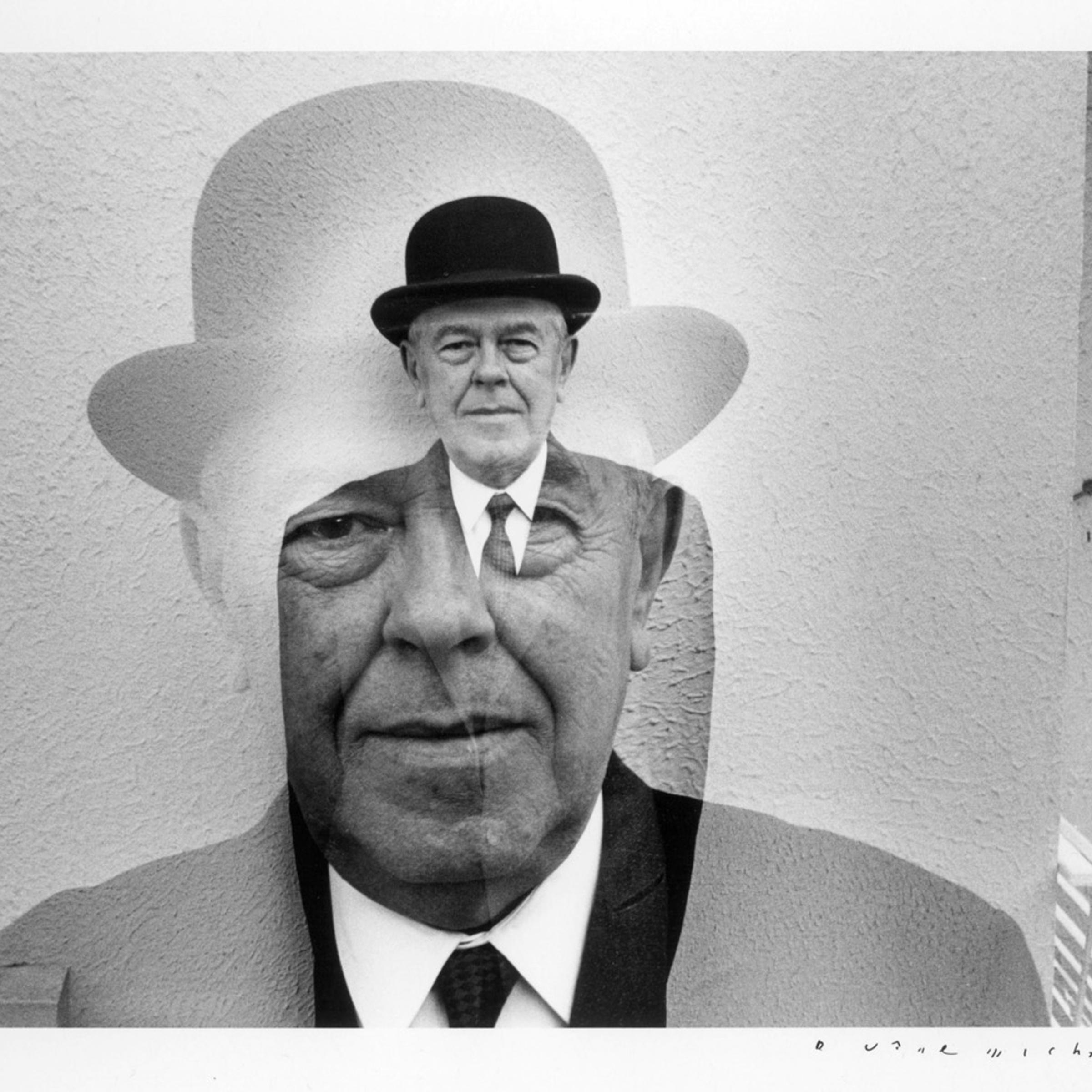Rene Magritte in Bowler Hat (Multiple Exposure), 1965