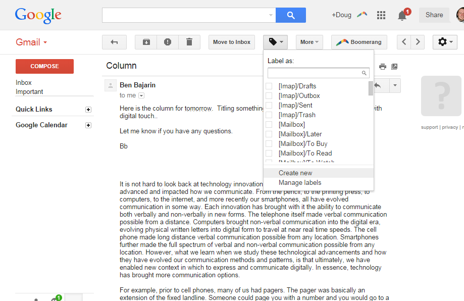 Gmail Tips: Get Organized with Labels and Filters