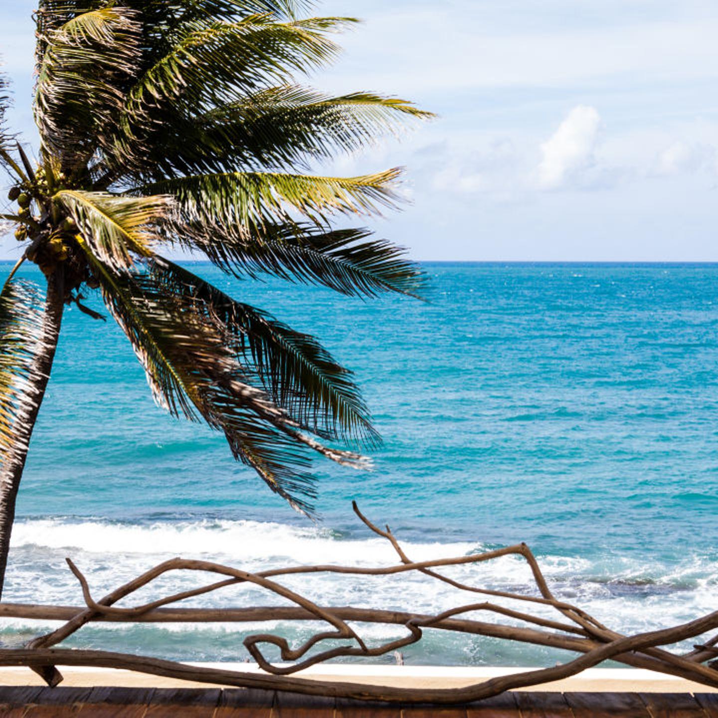Beach scene at Treasure Cove, Jamaica