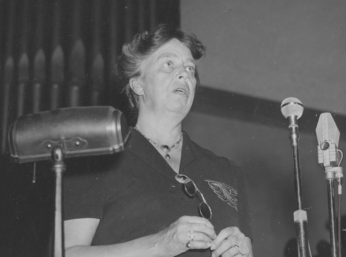 Eleanor Roosevelt Delivering