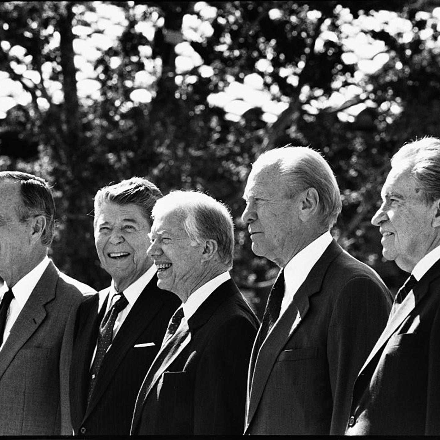 Five President at Reagan Library