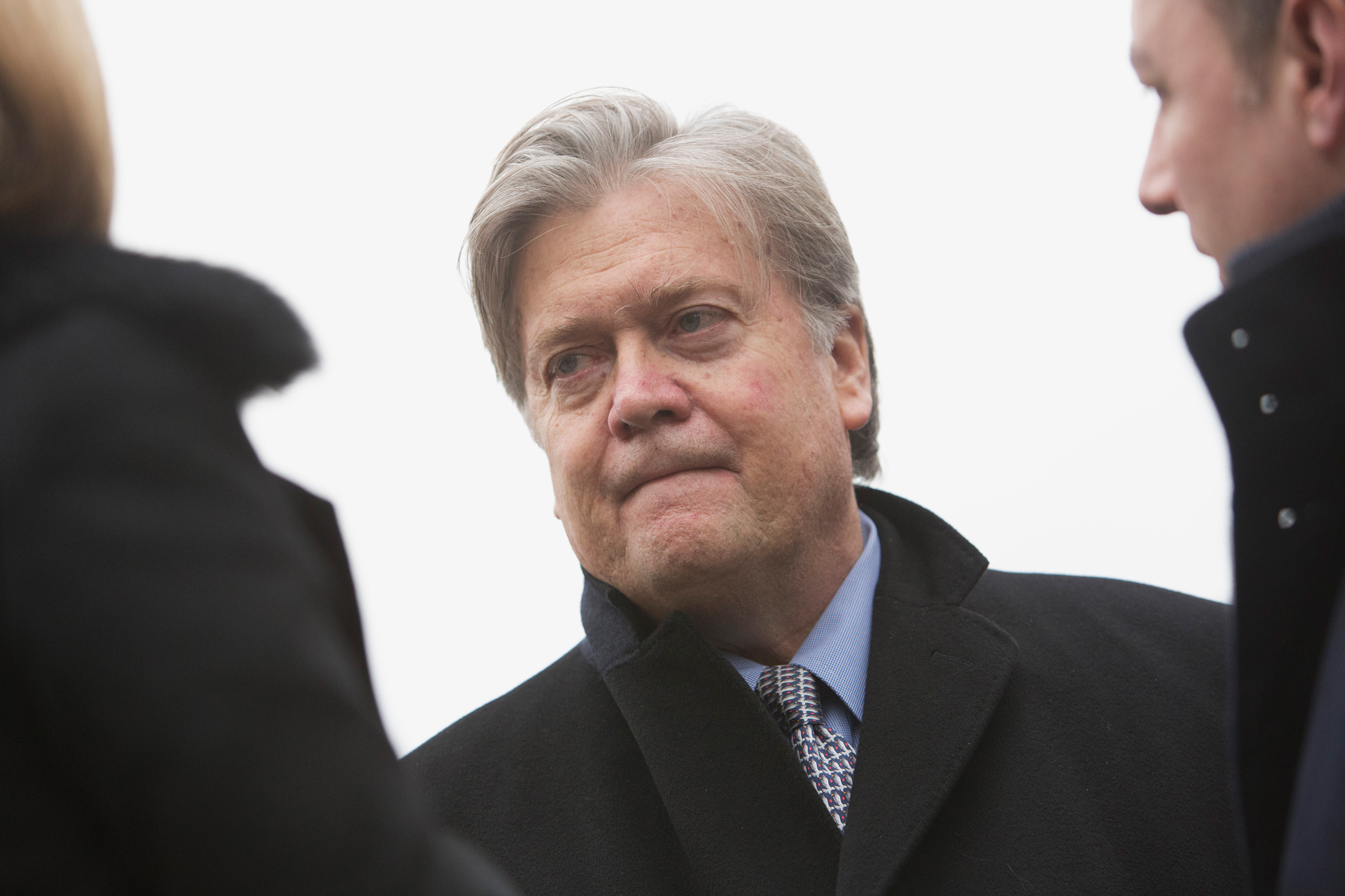 Steven K. Bannon, Senior Counselor for the presidency of Donald Trump chats outside St. John's Church in Washington, DC, after a service for U.S. President-elect Trump, January 20, 2017. Credit: Chris Kleponis / EPA - NO'WIRE'SERVICE - Photo by: Chris Kl
