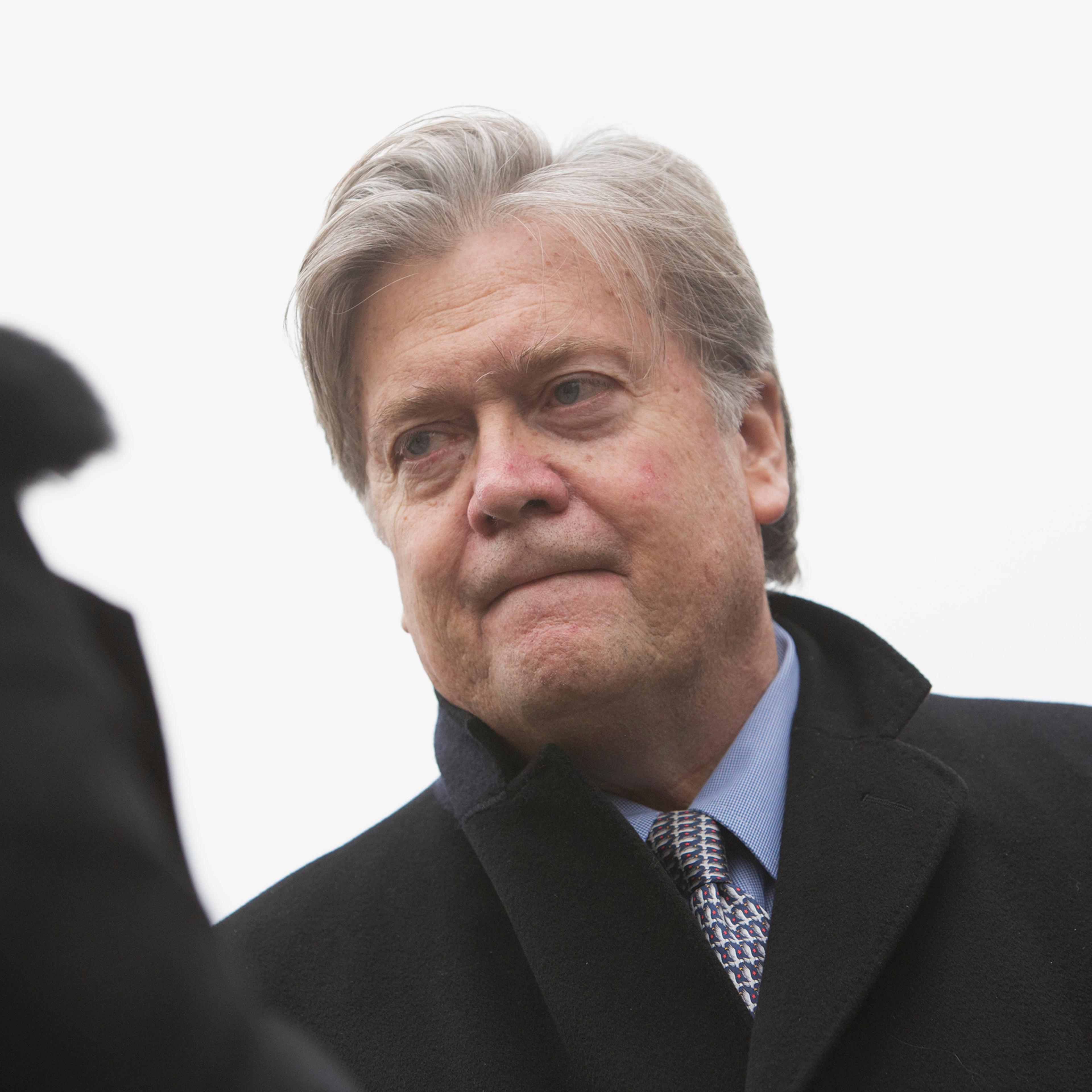 Steven K. Bannon, Senior Counselor for the presidency of Donald Trump chats outside St. John's Church in Washington, DC, after a service for U.S. President-elect Trump, January 20, 2017. Credit: Chris Kleponis / EPA - NO'WIRE'SERVICE - Photo by: Chris Kl