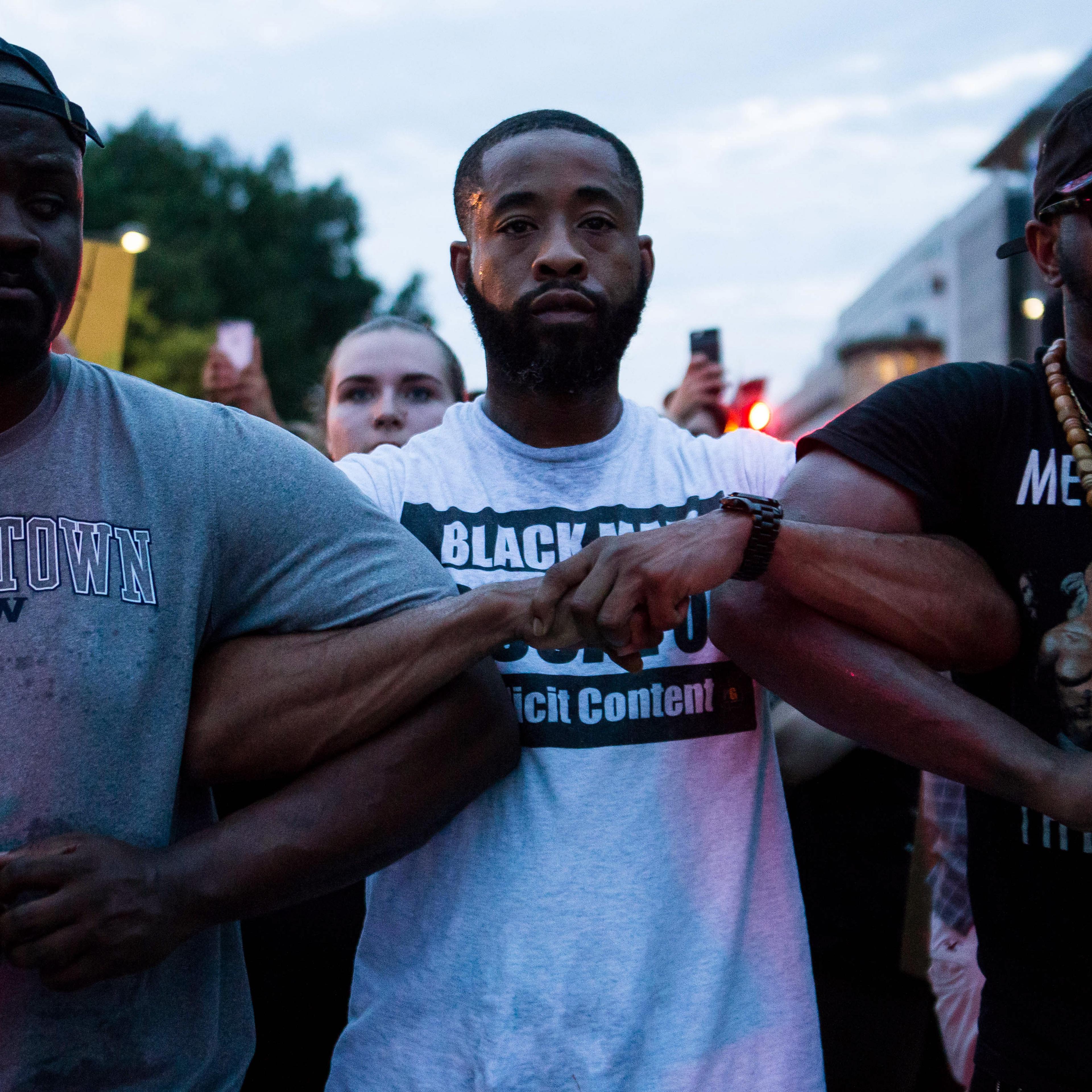 Activists At The White House Protest Shooting Deaths Of Two Black Men By Police