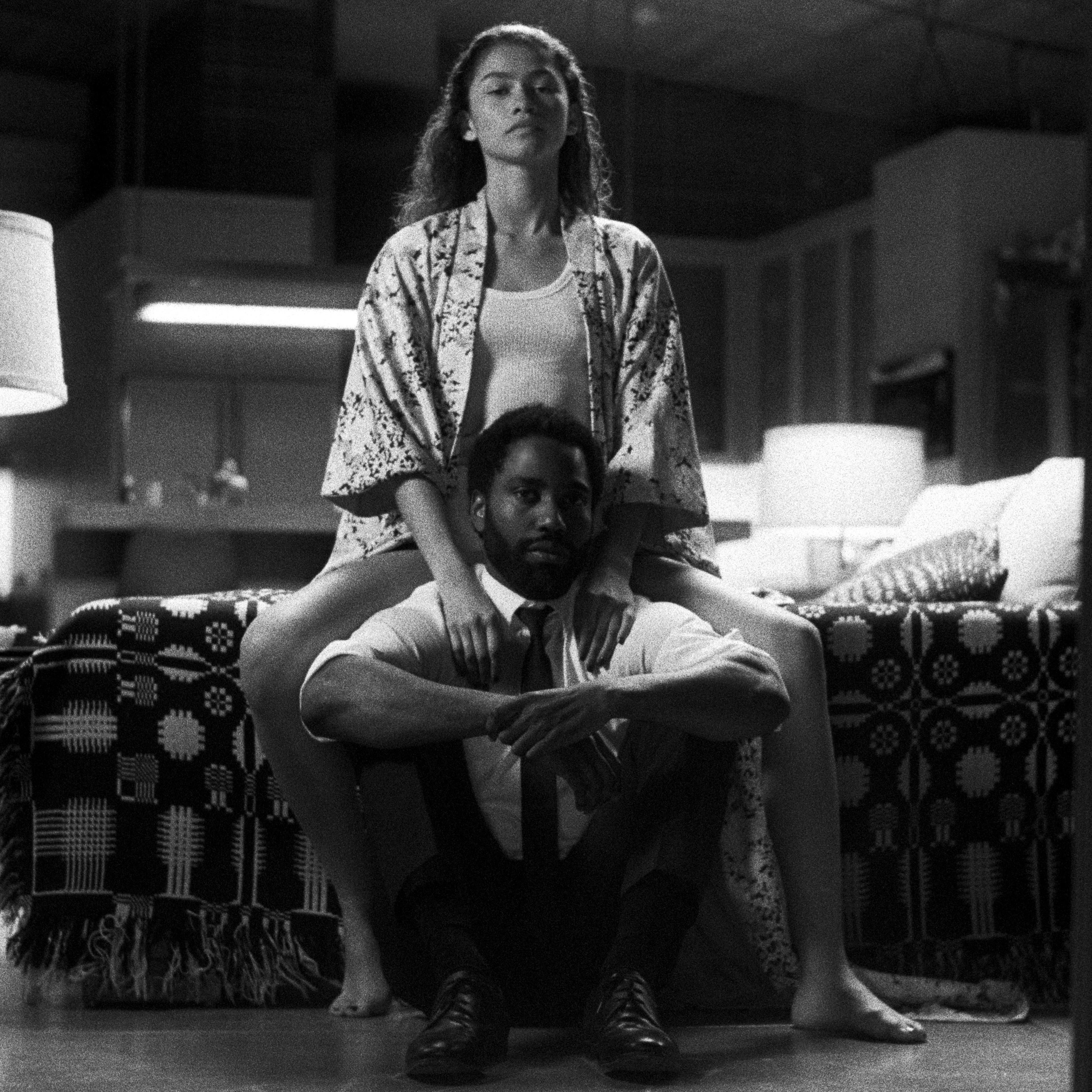MALCOLM & MARIE (TOP TO BOTTOM): ZENDAYA as MARIE, JOHN DAVID WASHINGTON as MALCOLM. DOMINIC MILLER/NETFLIX © 2021