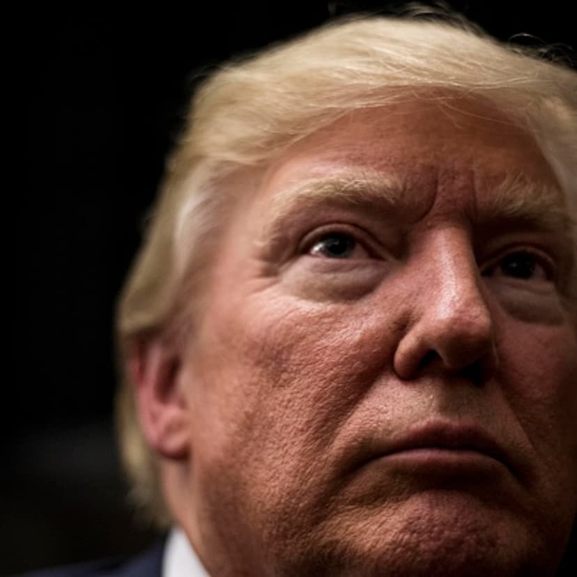 Donald Trump speaks to overflow crowds after a town hall meeting in Derry, New Hampshire on Wednesday, August 19, 2015.