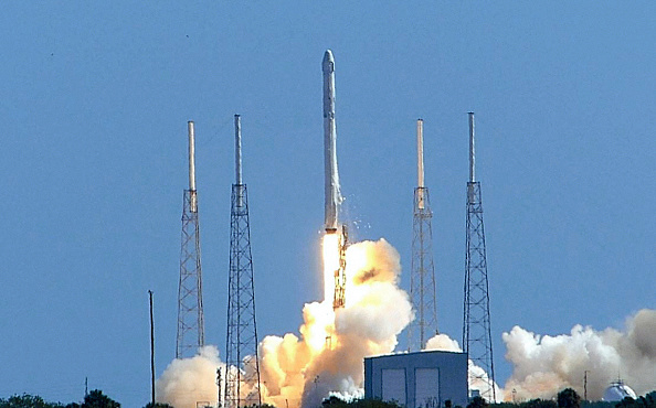 SpaceX Falcon 9 lifts off from the launch pad at the Cape Canaveral Air Force Station on June 28, 2015, in Cape Canaveral, Fla. After the launch the rocket exploded
