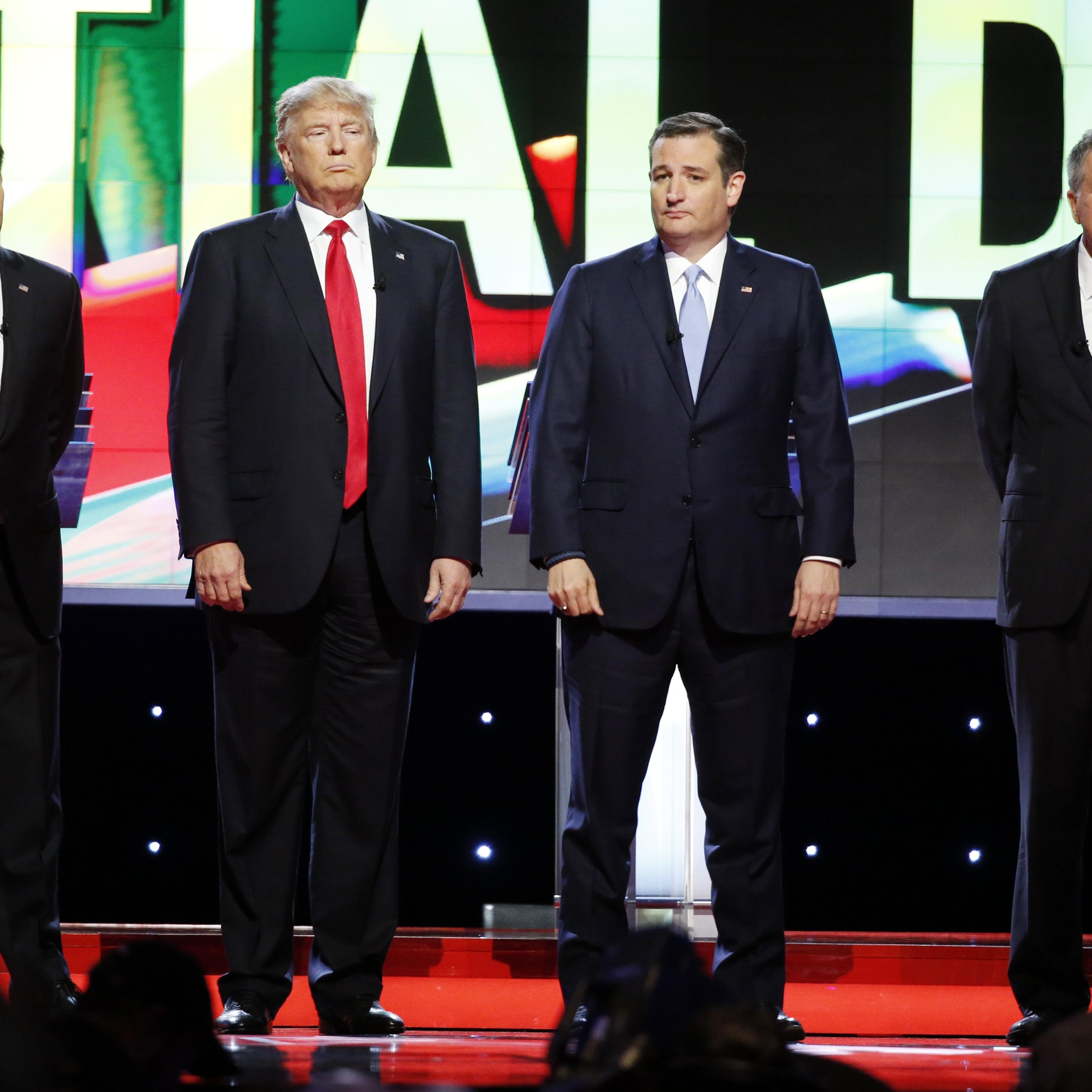 Marco Rubio, Donald Trump, John Kasich, Ted Cruz