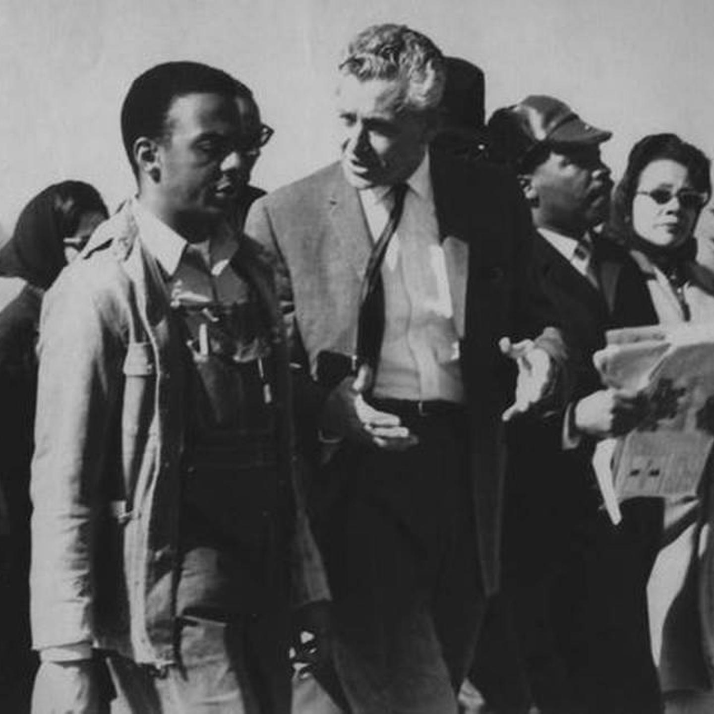Former Governor LeRoy Collins mediating during civil rights march - Selma, Alabama